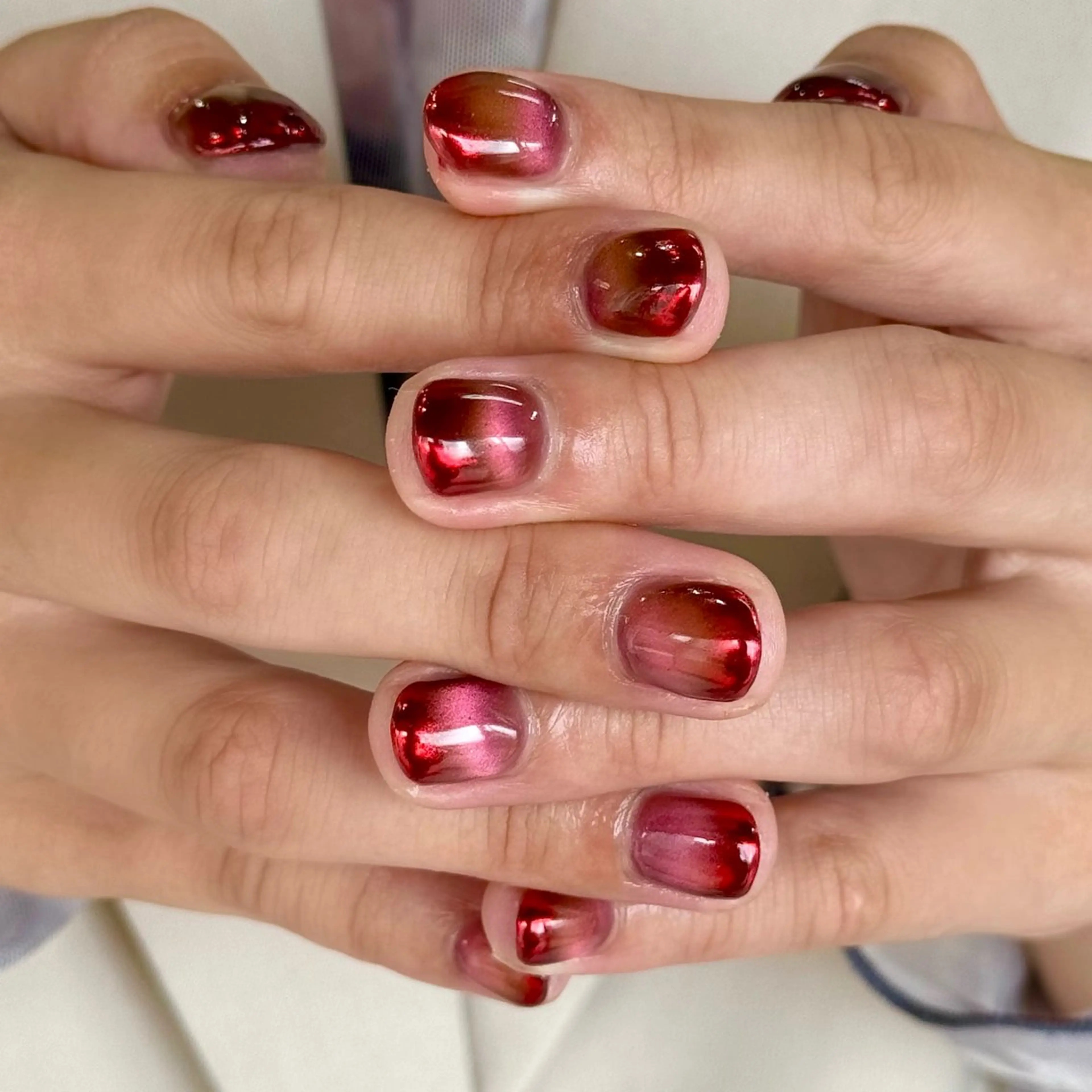 ネイル グラデーション マグネットネイル ミラーネイル ハンドネイル HARUKA ネイリスト福岡/薬院のネイルデザイン