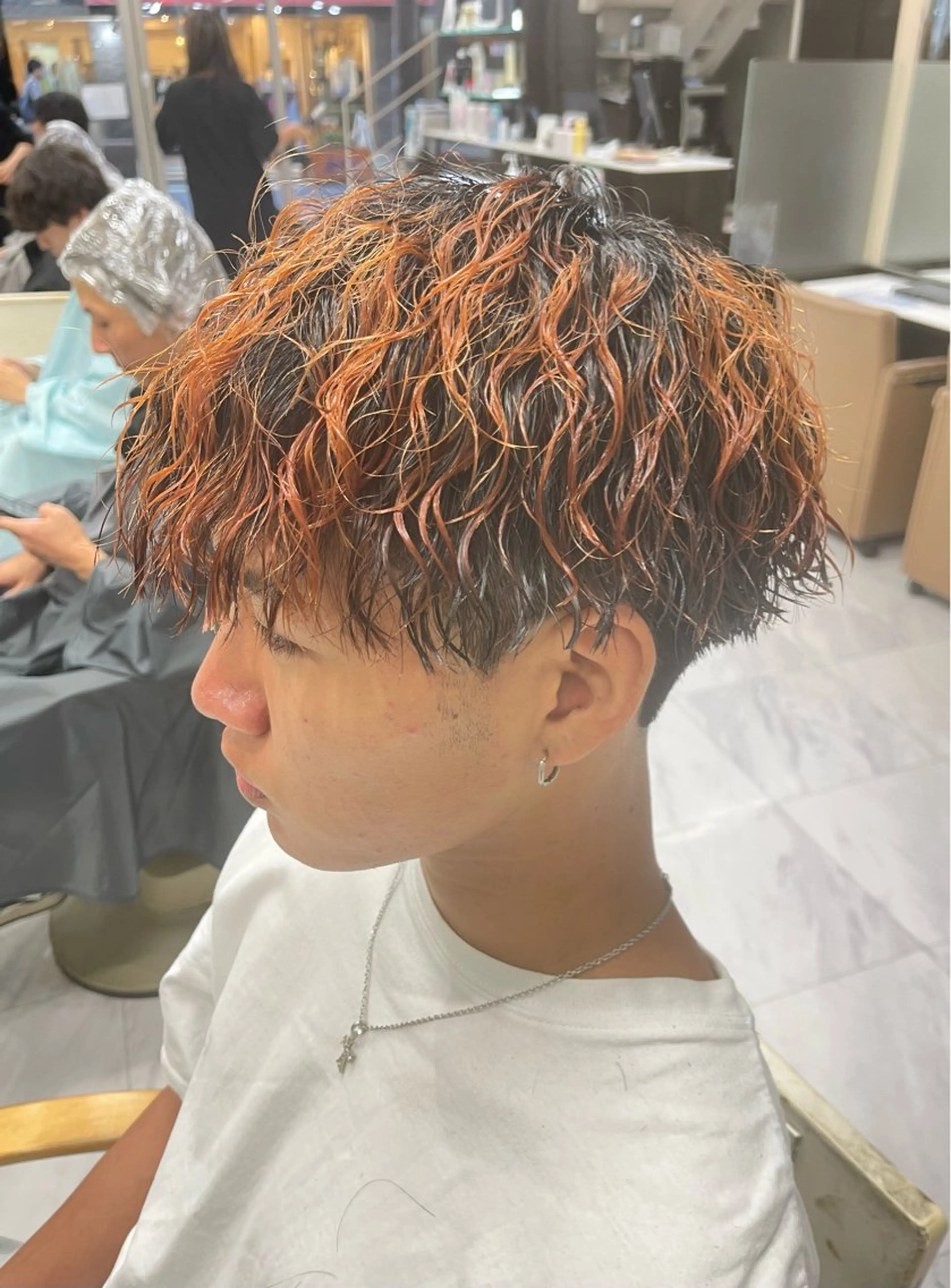 ショート パーマ メンズ メンズブリーチ メンズパーマ カット パーマ トリートメント ❄️メンズカット 落合諒❄️のヘアスタイル