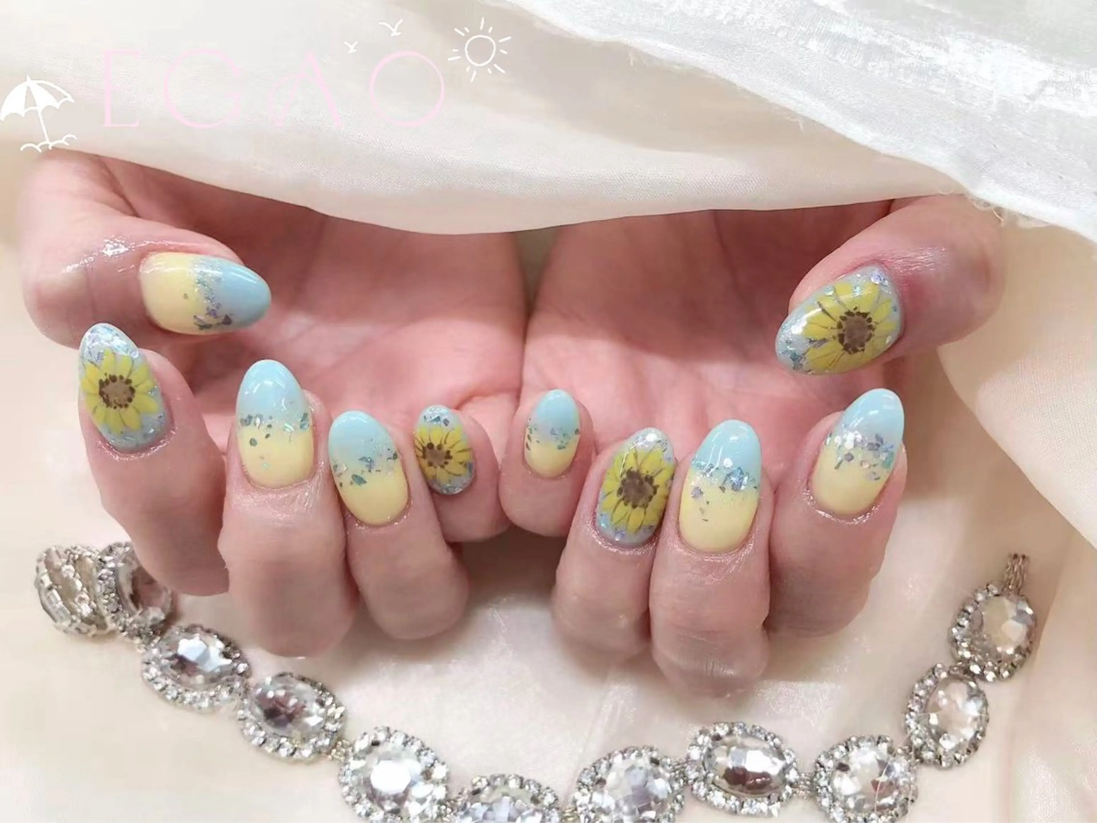ネイル アートネイル フットネイル フレンチネイル ジェルネイル グラデーション Egao Nail Salonのネイルデザイン