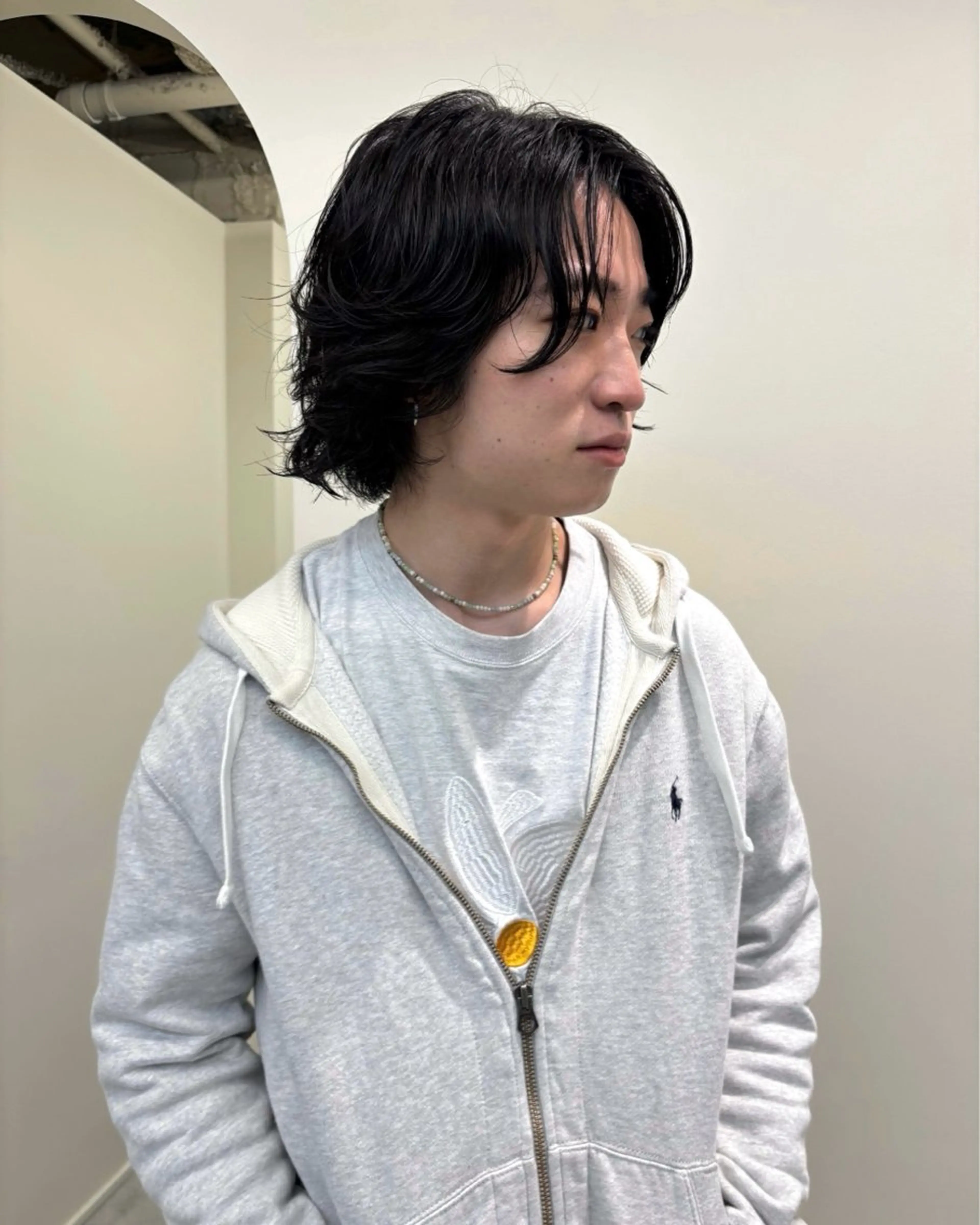 パーマ メンズ メンズパーマ ボブ パーマ 栗崎 菜弥のヘアスタイル