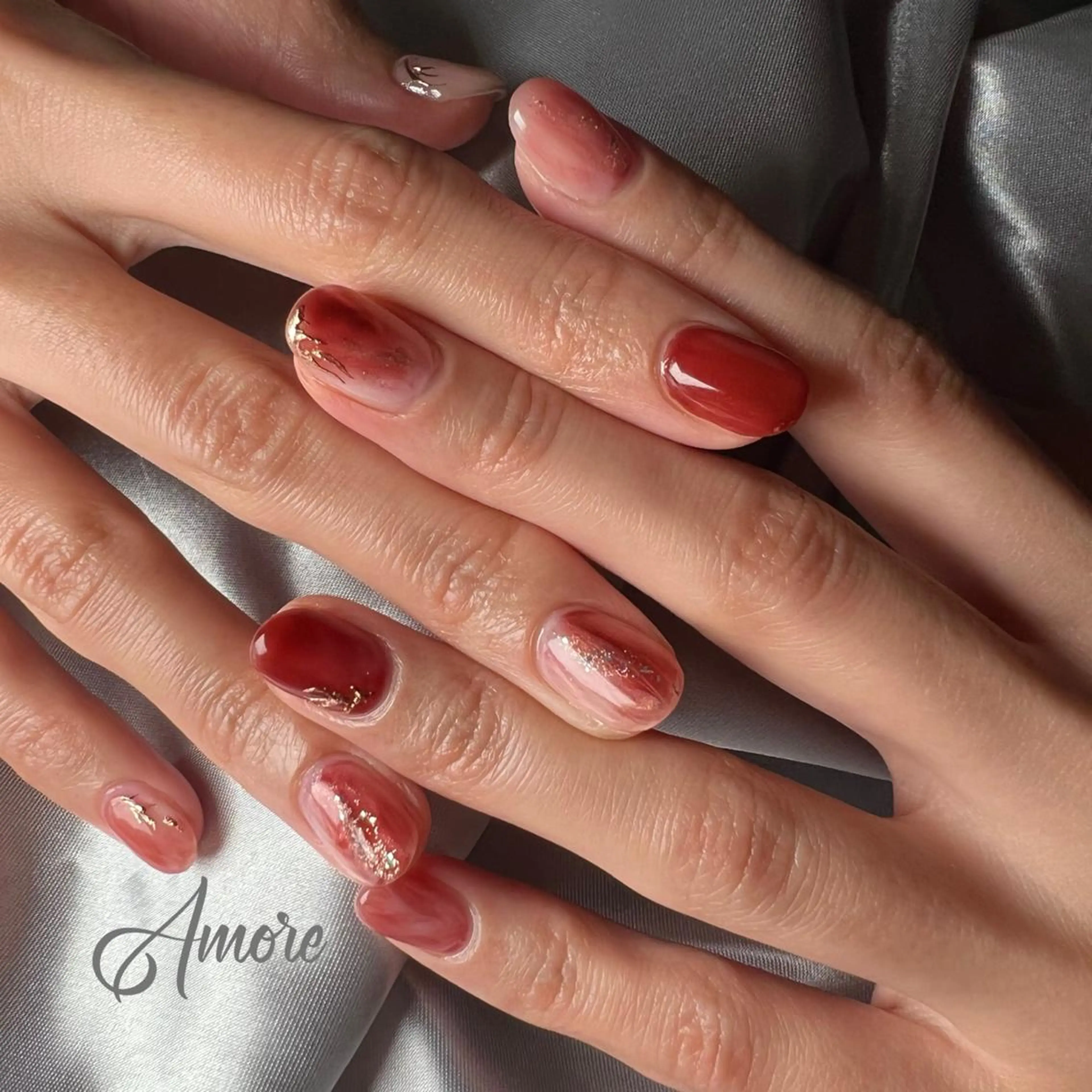 ネイル ジェルネイル ミラーネイル オフィスネイル パラジェル You kyehwaのネイルデザイン