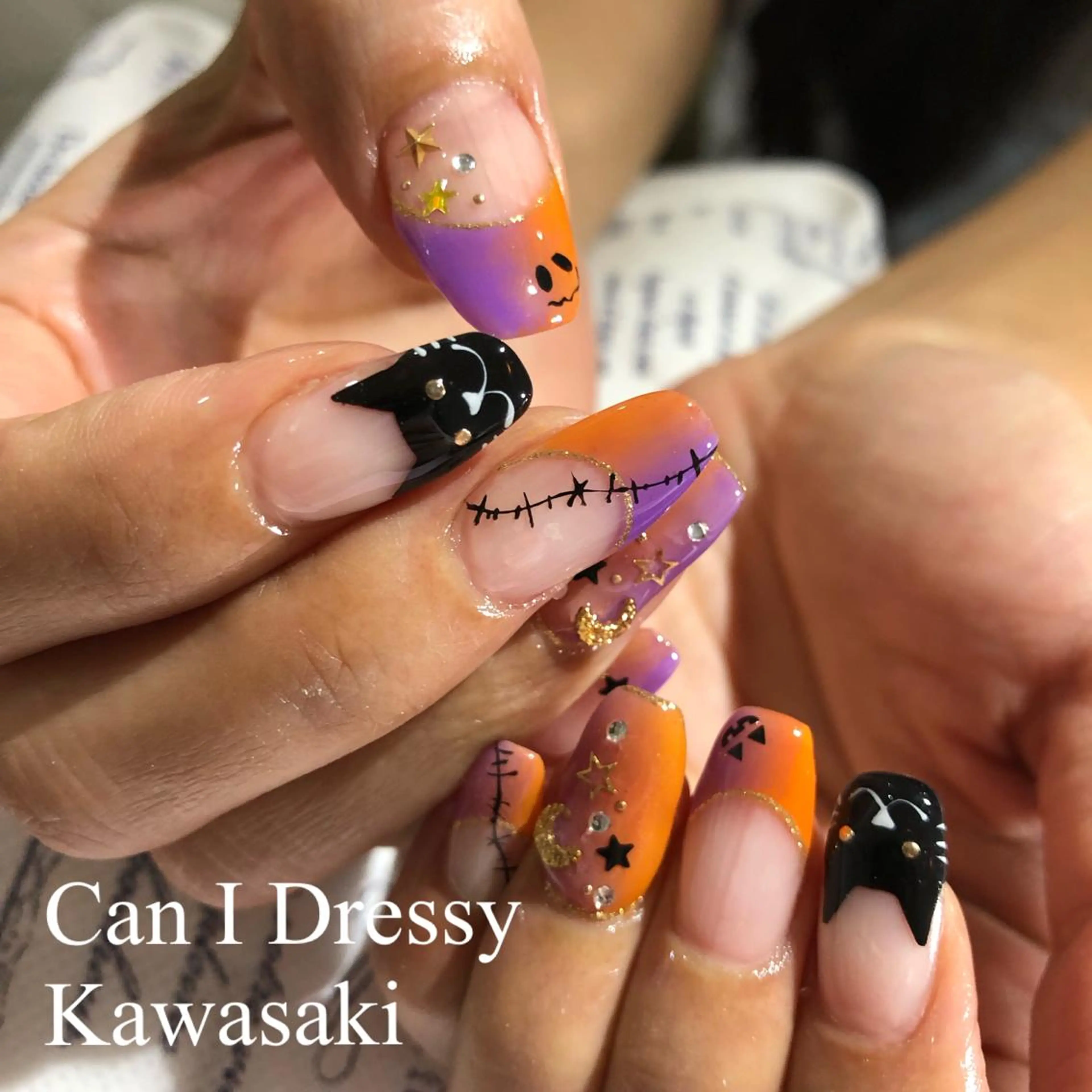 ネイル ハロウィン ハンドネイル Can I 川崎店 三島 久美子のネイルデザイン