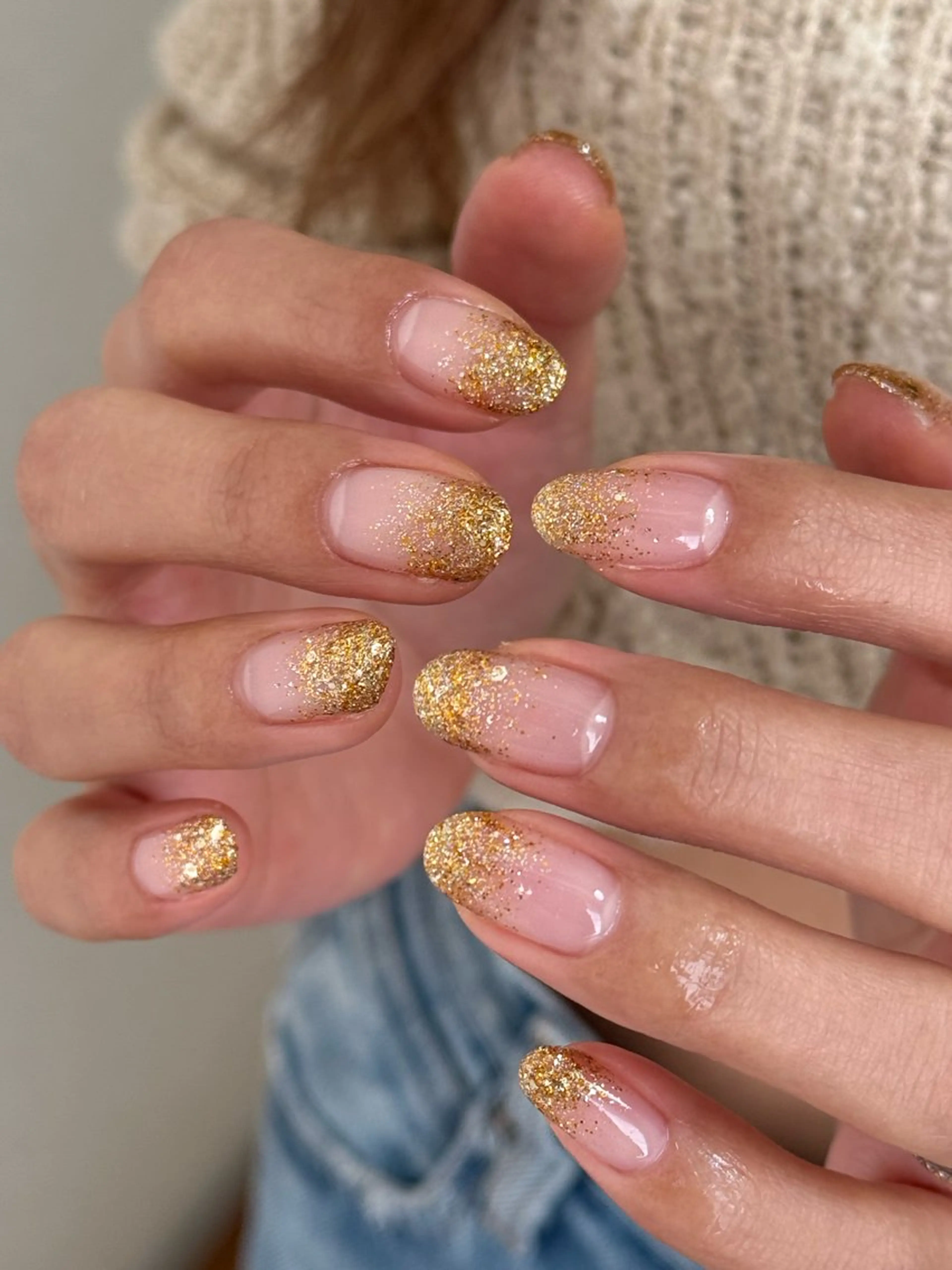 ネイル グラデーション ラメ(グリッター) ハンドネイル Black sheep.所属・Fujimori .のネイルデザイン