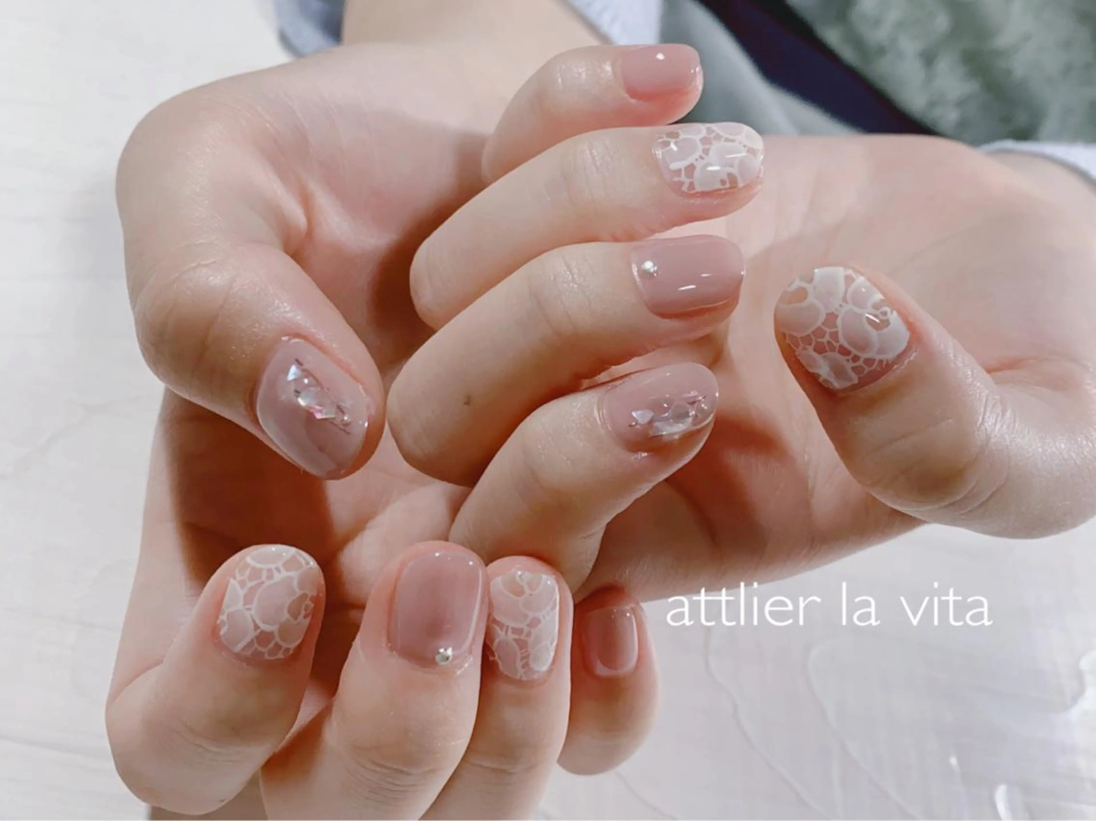 ネイル レース ハンドネイル atelier la vita所属・lavita. mimuraのネイルデザイン