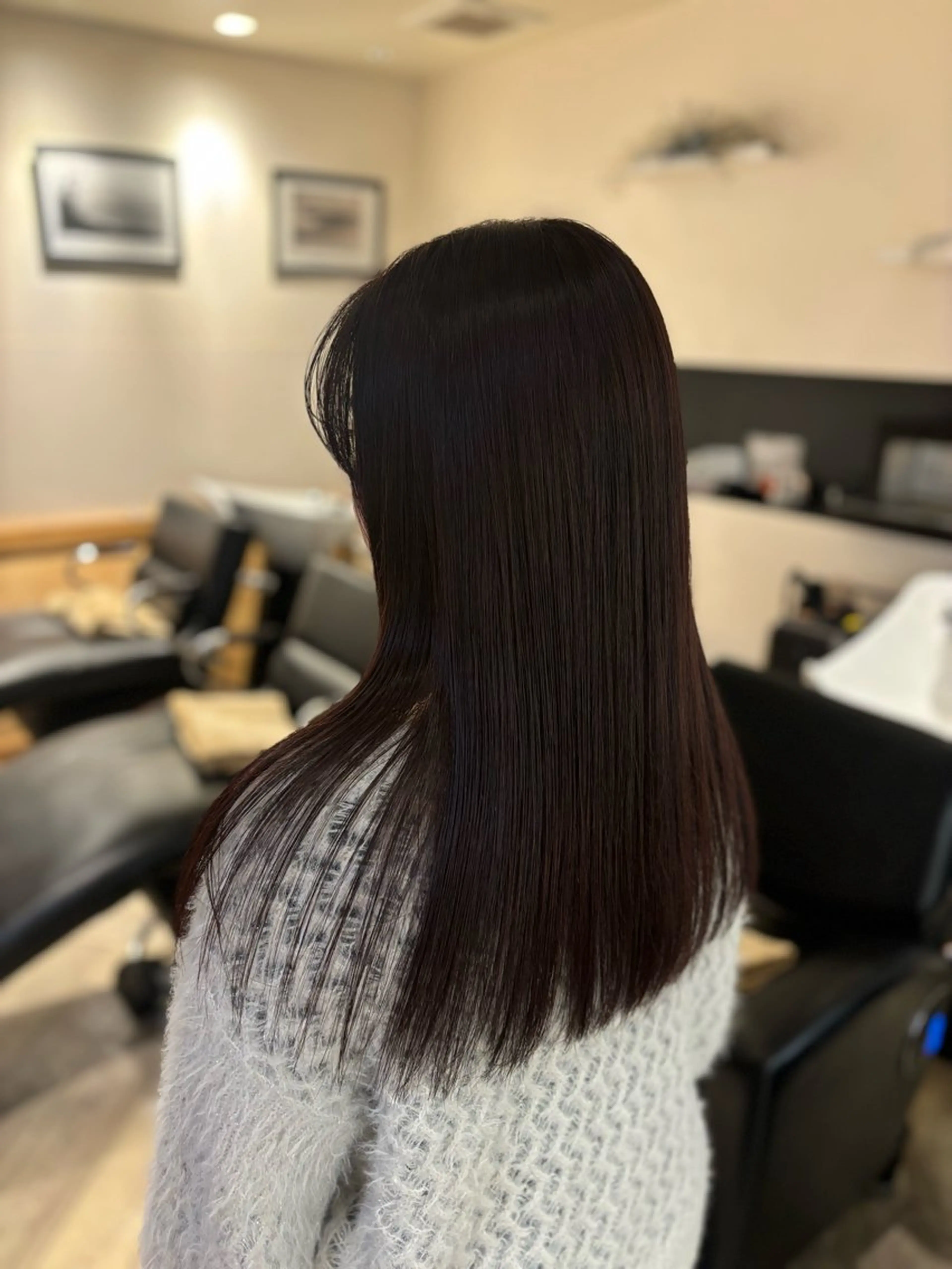 ロング カット 縮毛矯正 Lisa🪄似合わせ ／デザインカラーのヘアスタイル