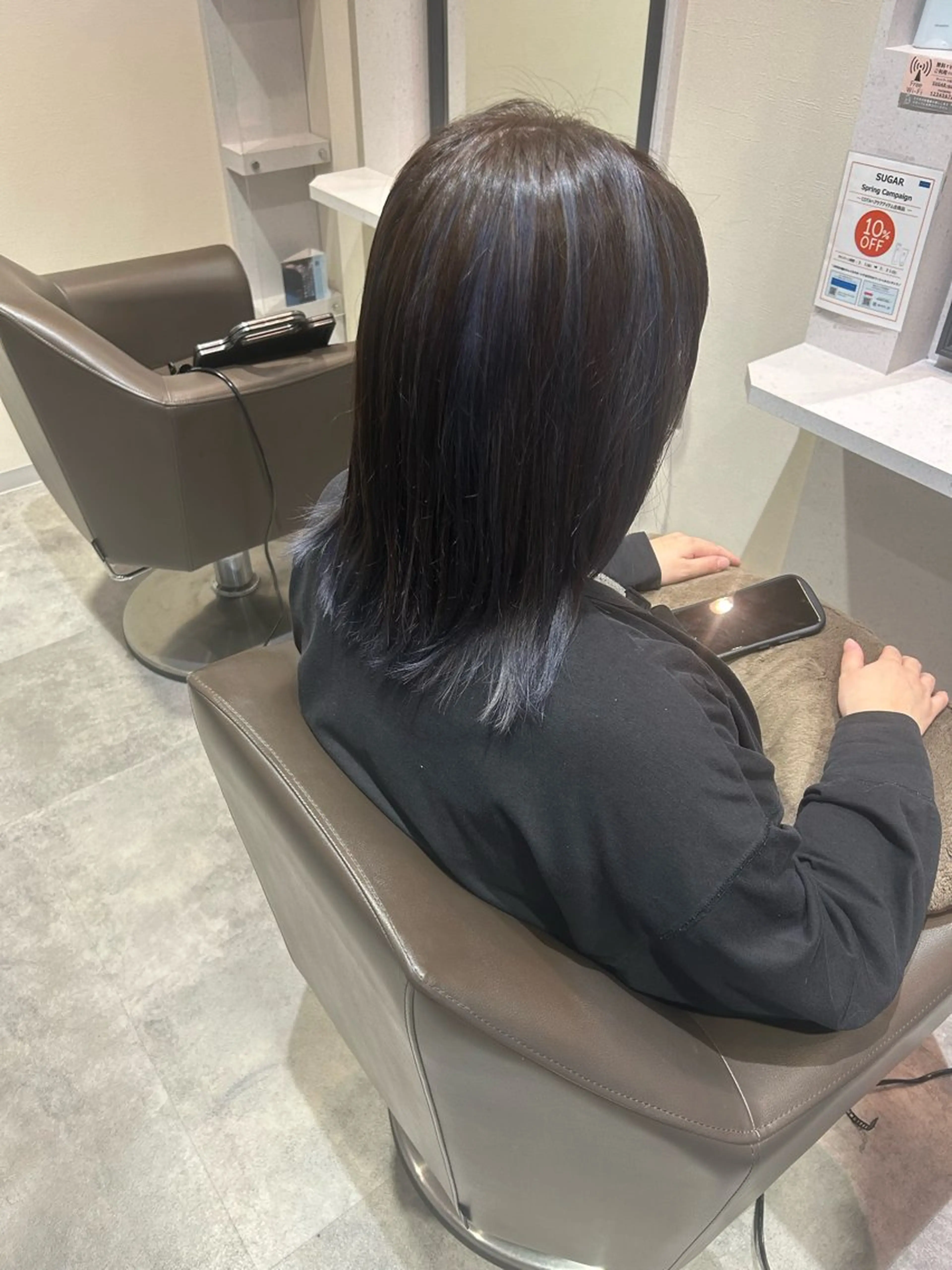 ミディアム ハイライト ヘアカラー トリートメント SUGAR/ソウ モデル募集中‼︎のヘアスタイル