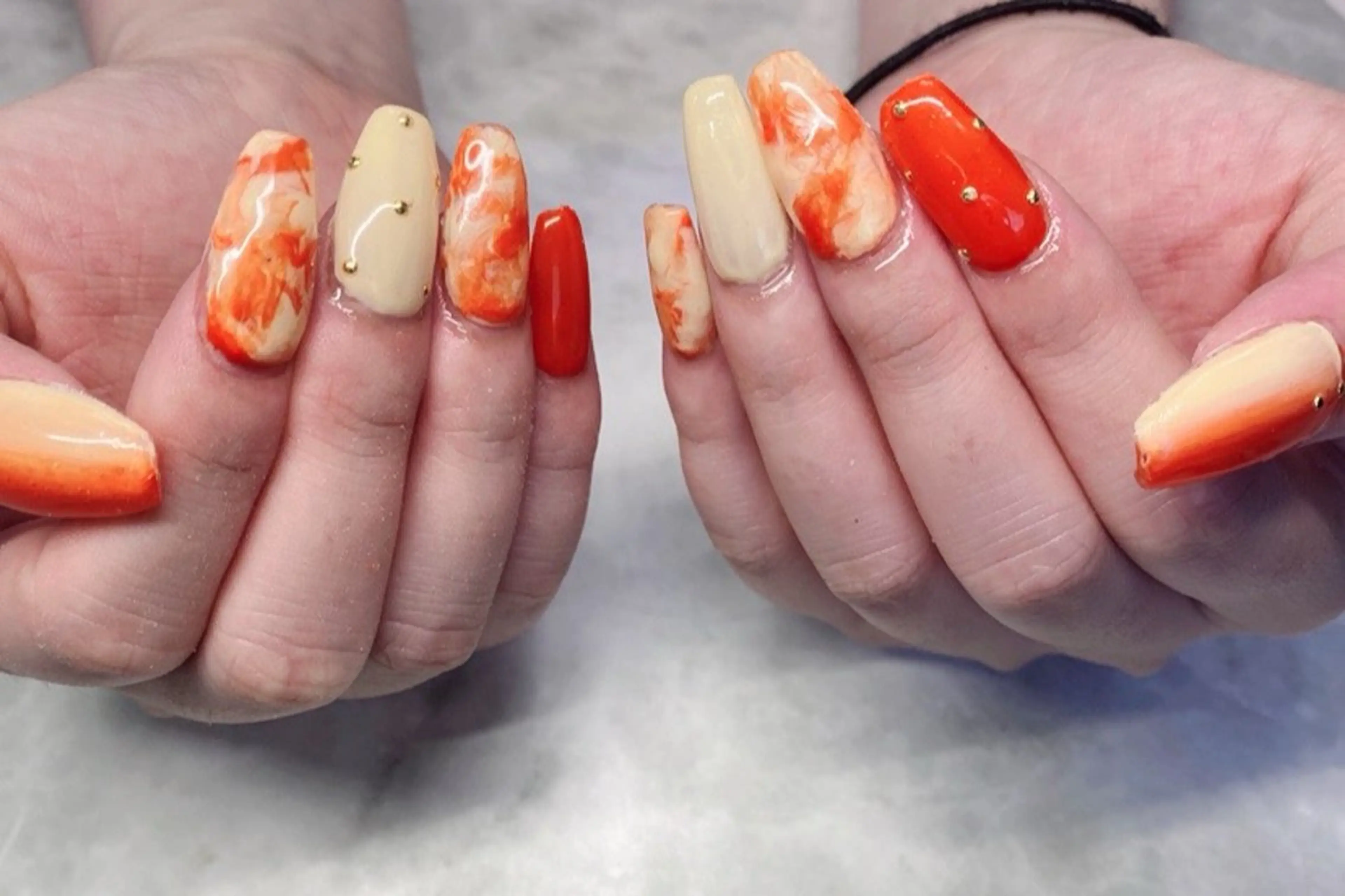 ハンドネイル♡ （オフあり）長さ出し10本付き　お持ち込みデザイン（当日予約は受付ておりません🙇‍♂️）の写真