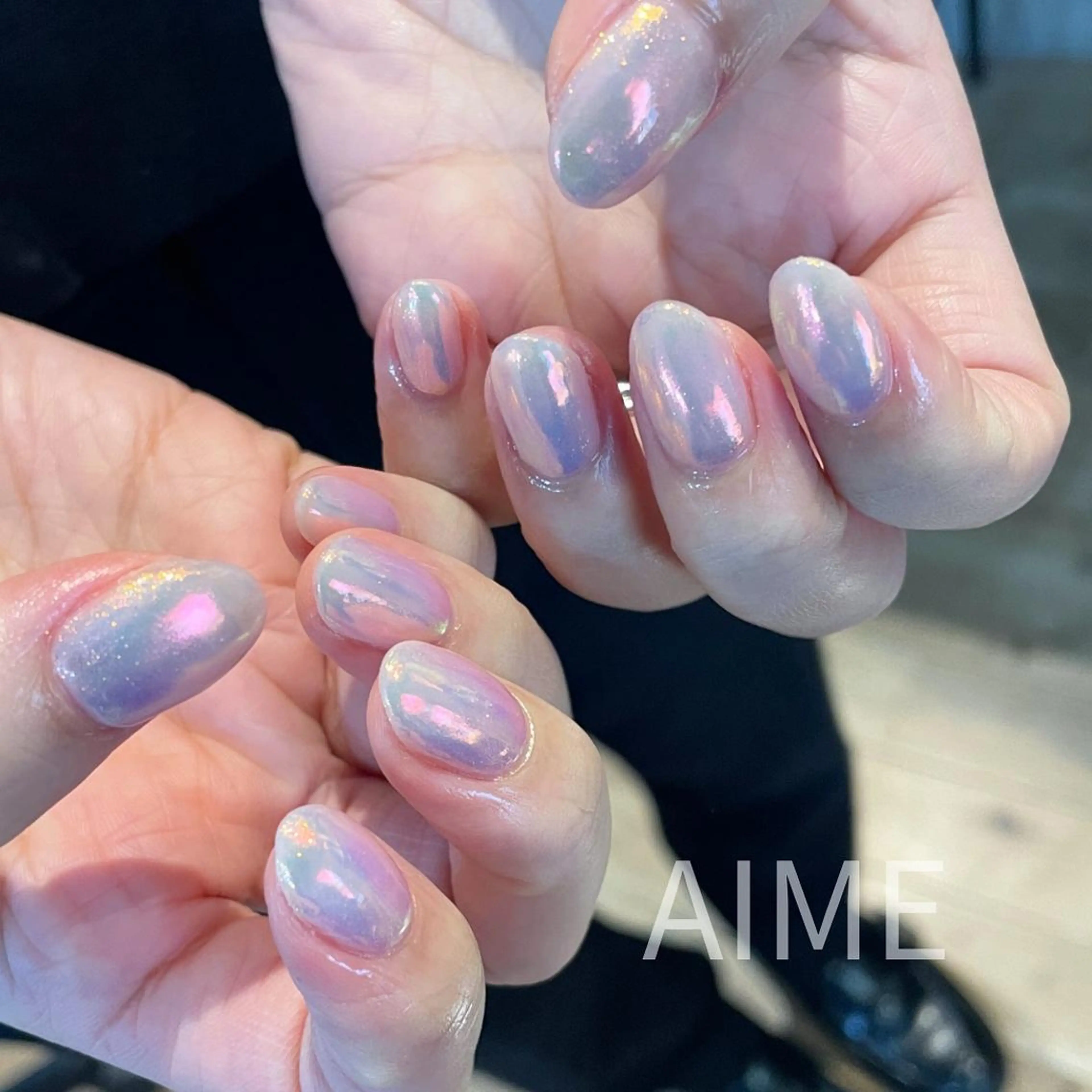 ネイル オーロラネイル ハンドネイル AIME （momo）のネイルデザイン
