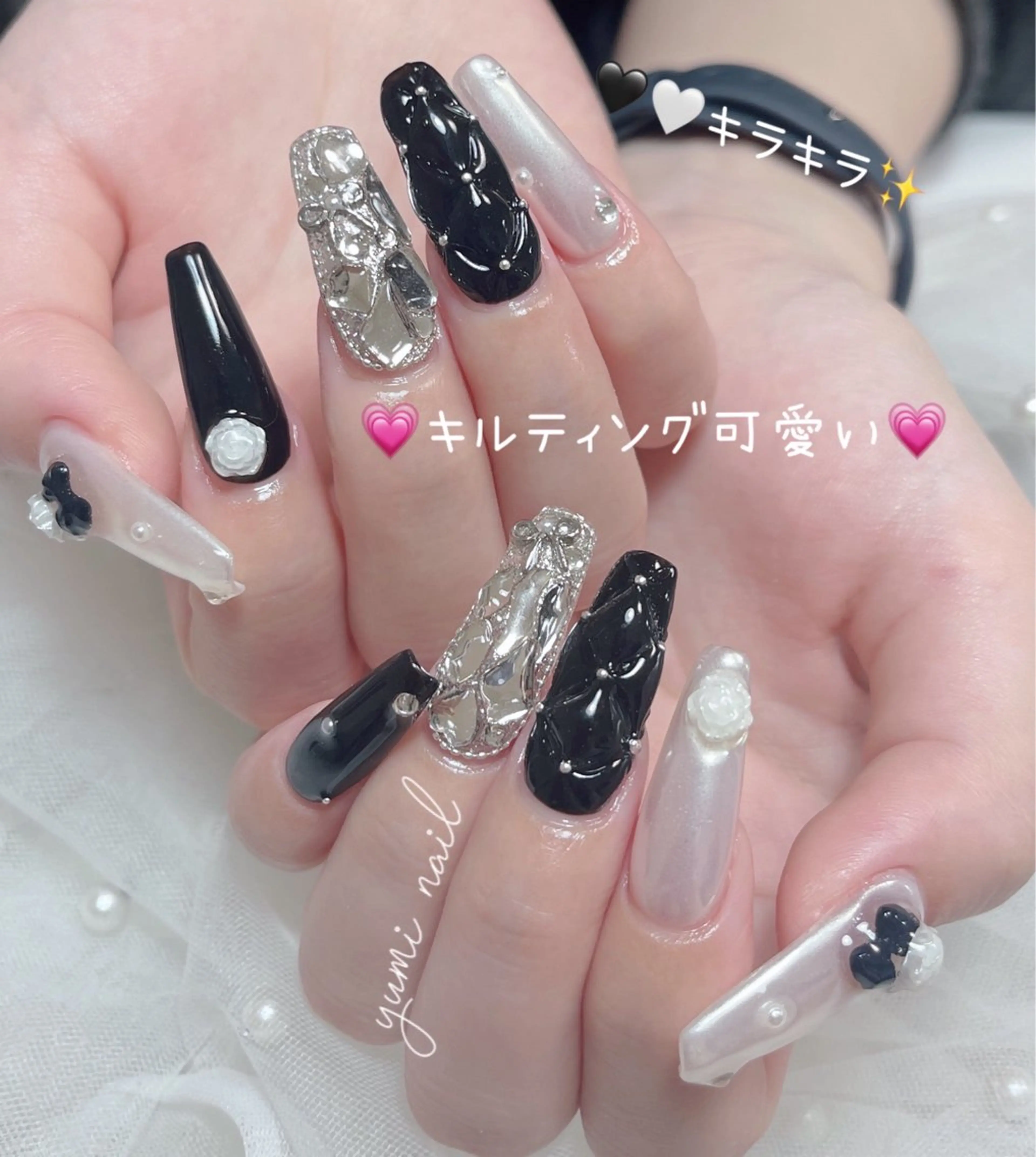 ネイル ハンドネイル 𝐲𝐮𝐦𝐢🎀 長さ出しデザイン専門のネイルデザイン