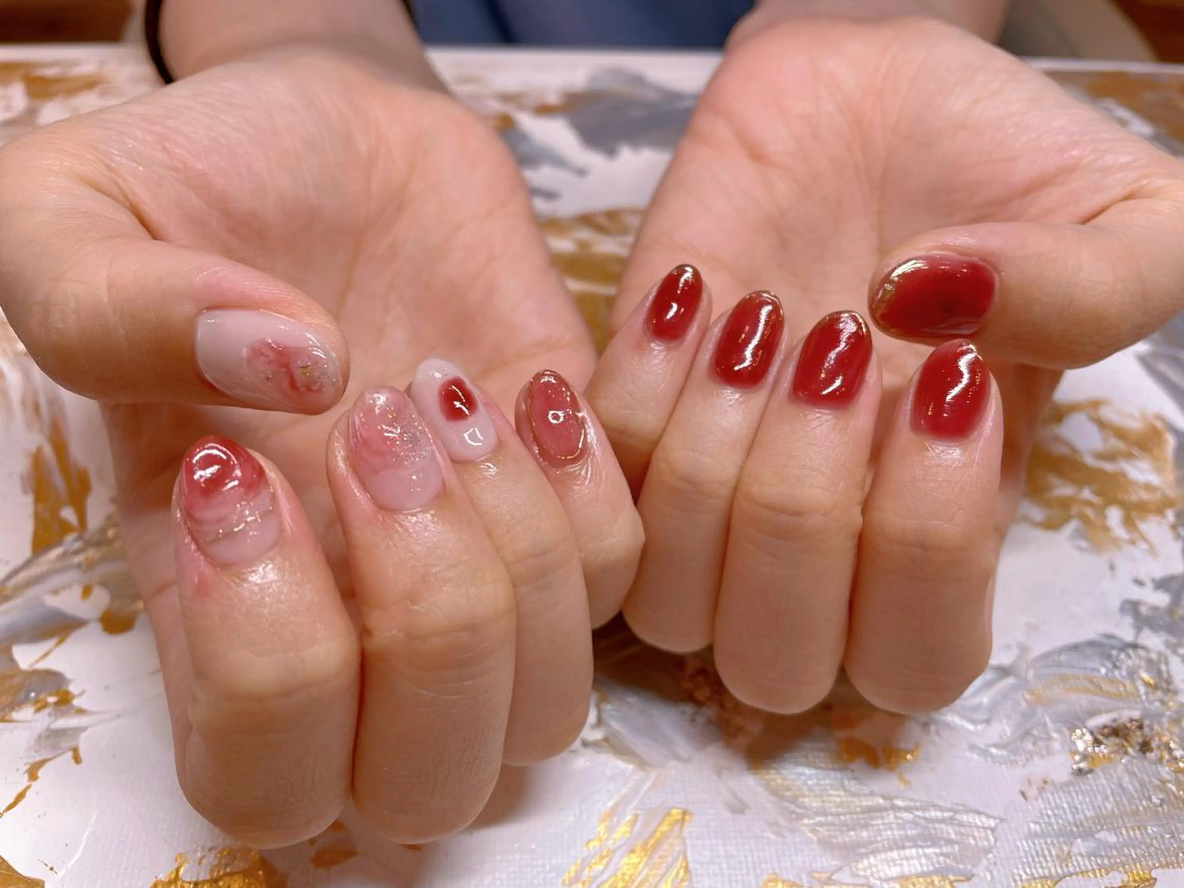 ネイル ニュアンスネイル ハンドネイル ネイリスト ❄️ユキ❄️のネイルデザイン