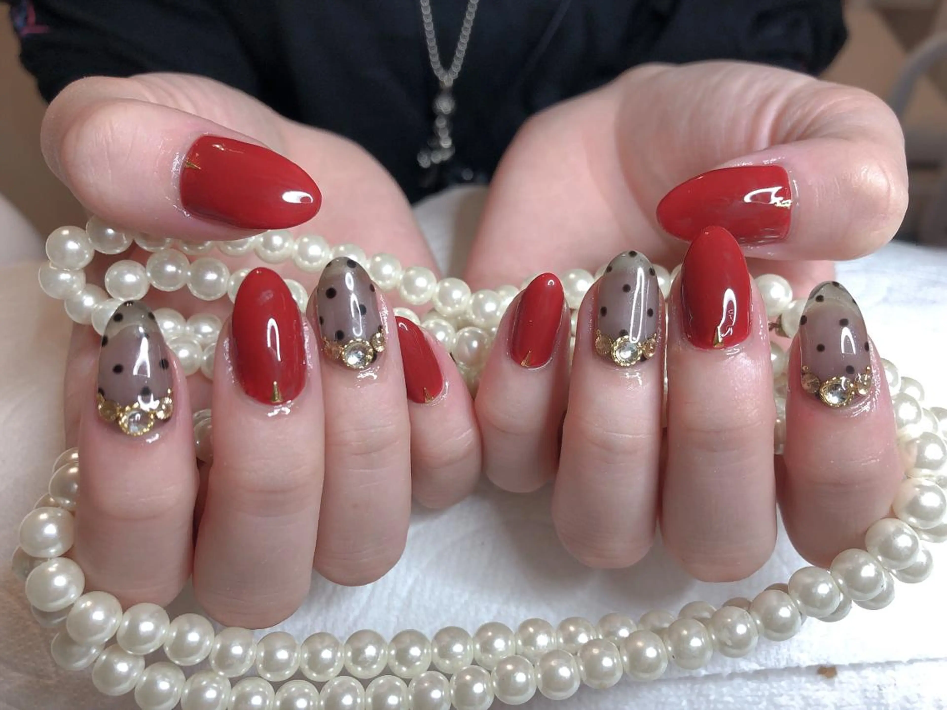 セミロング ネイル 長さ出し専門 nynaのネイルデザイン