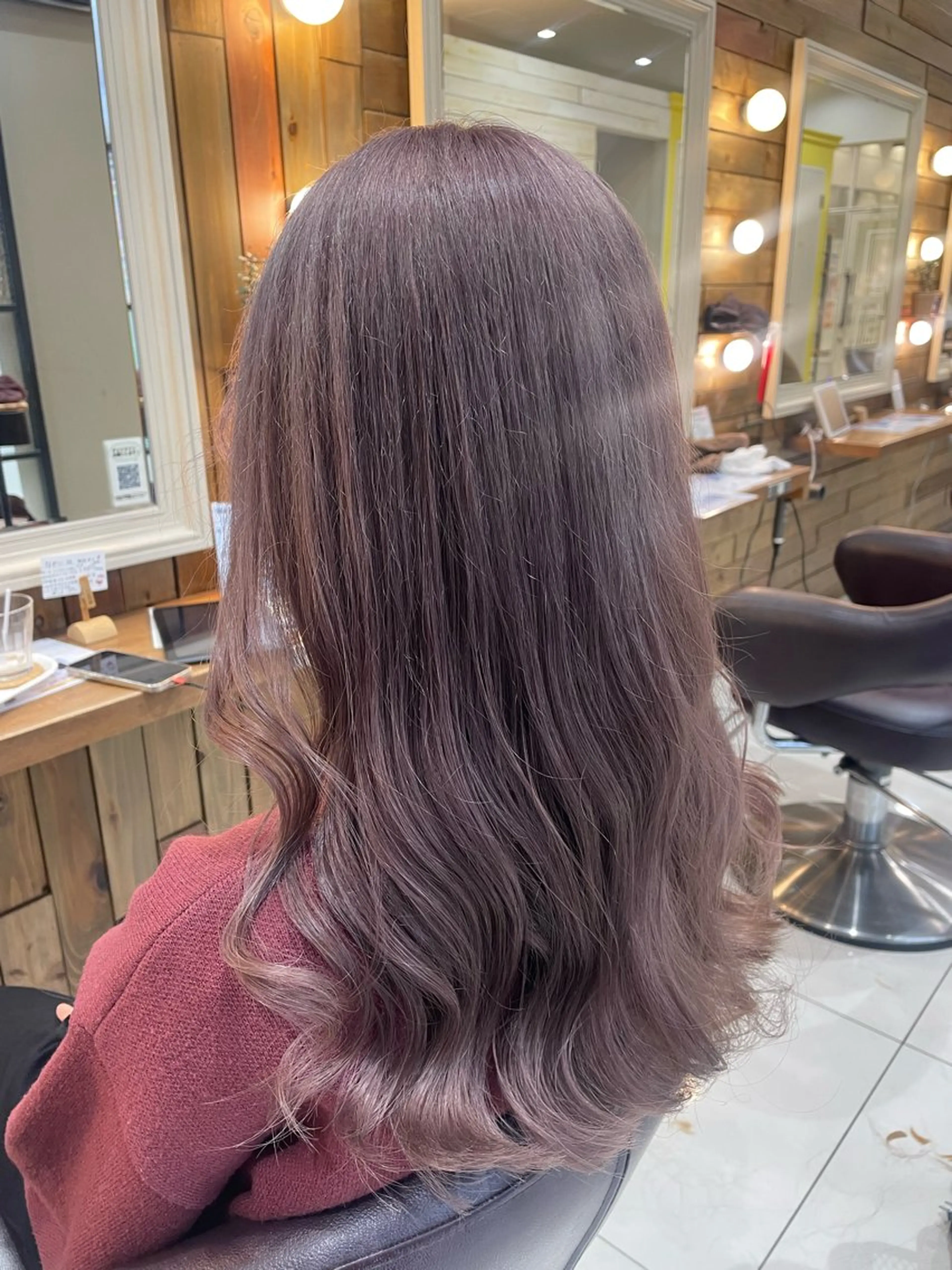 ロング カラー ベージュカラー ブリーチ ダブルカラー ピンクカラー ピンクベージュ なな /カラー/アレンジのヘアスタイル