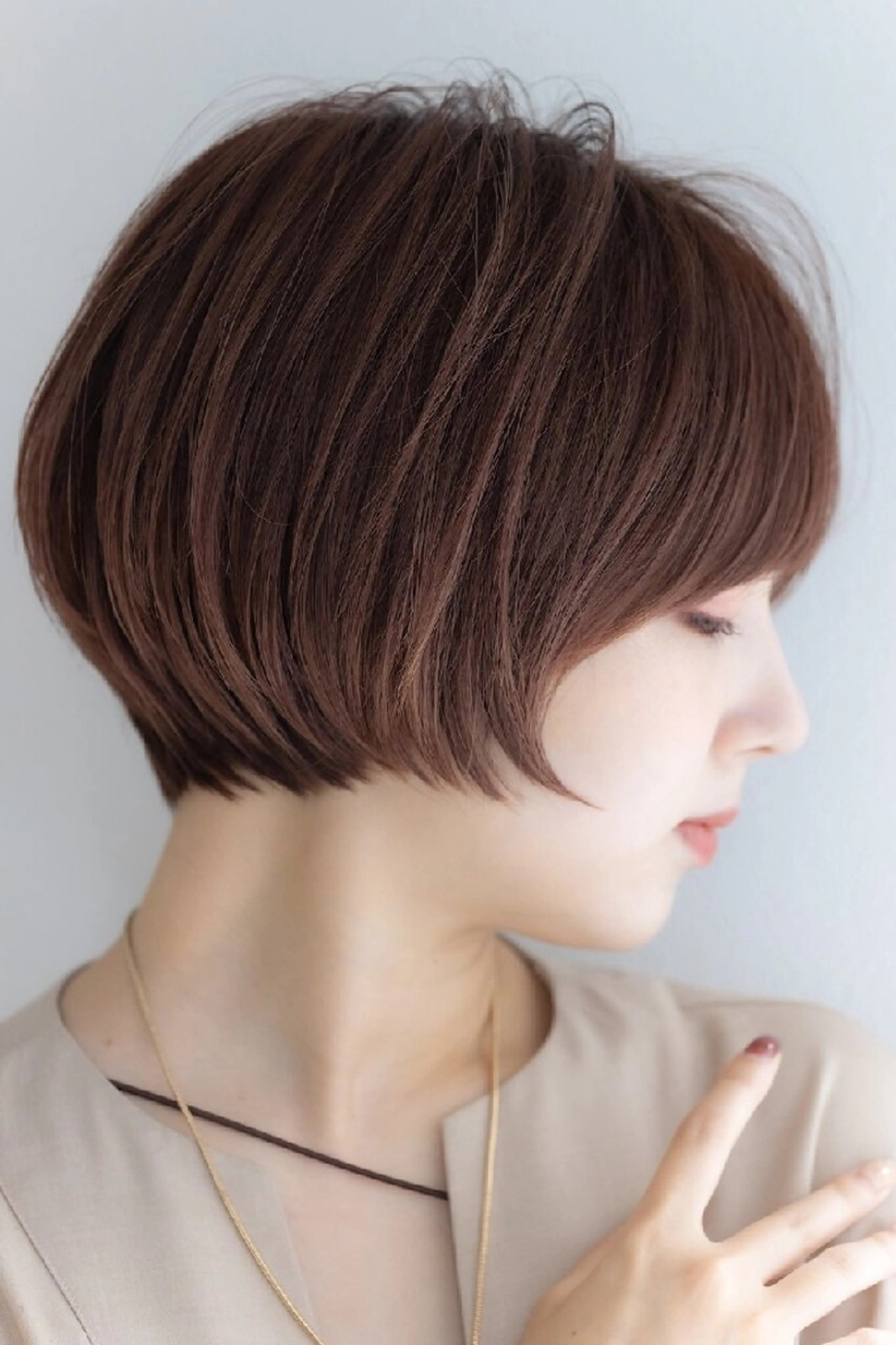 カラー ショート カット ヘアカラー トリートメント 深夜まで営業中‼️ レム髪質改善のヘアスタイル