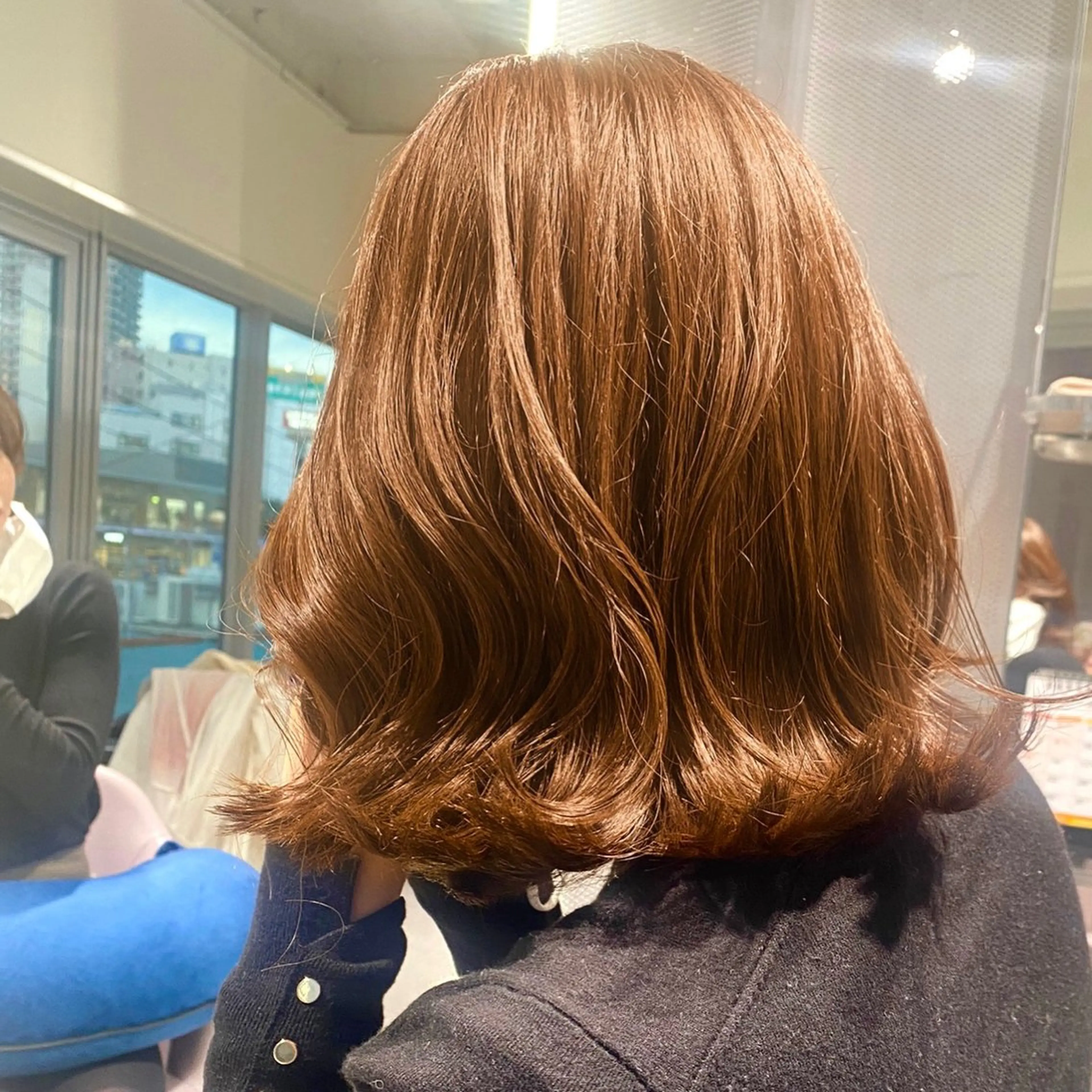 ミディアム くびれヘア カット ヘアカラー 森 隆秀/韓国ヘアのヘアスタイル