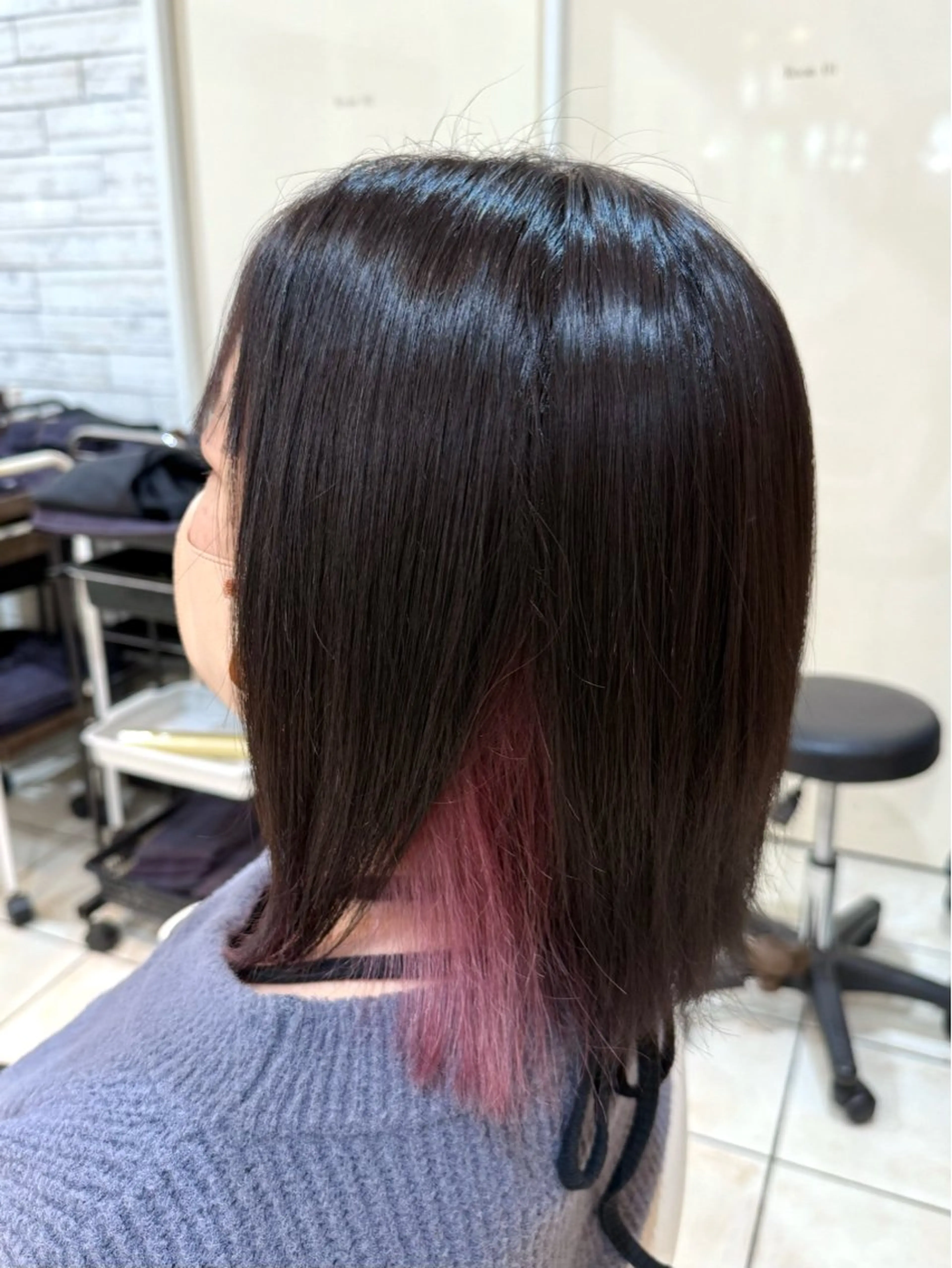 ミディアム カラー ヘアカラー カット/艶カラー🎨 平間千賀のヘアスタイル