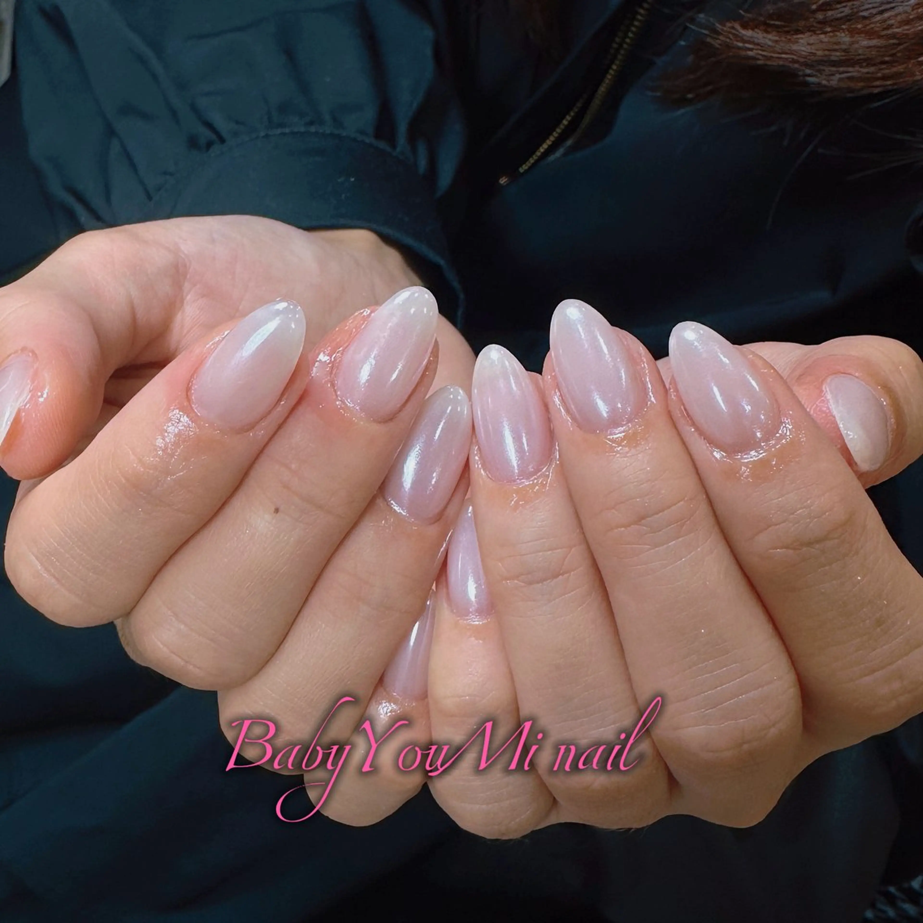 ネイル オーロラネイル フラワーネイル フットネイル フレンチネイル ジェルネイル ハンドネイル BabyYouMi ねねのネイルデザイン