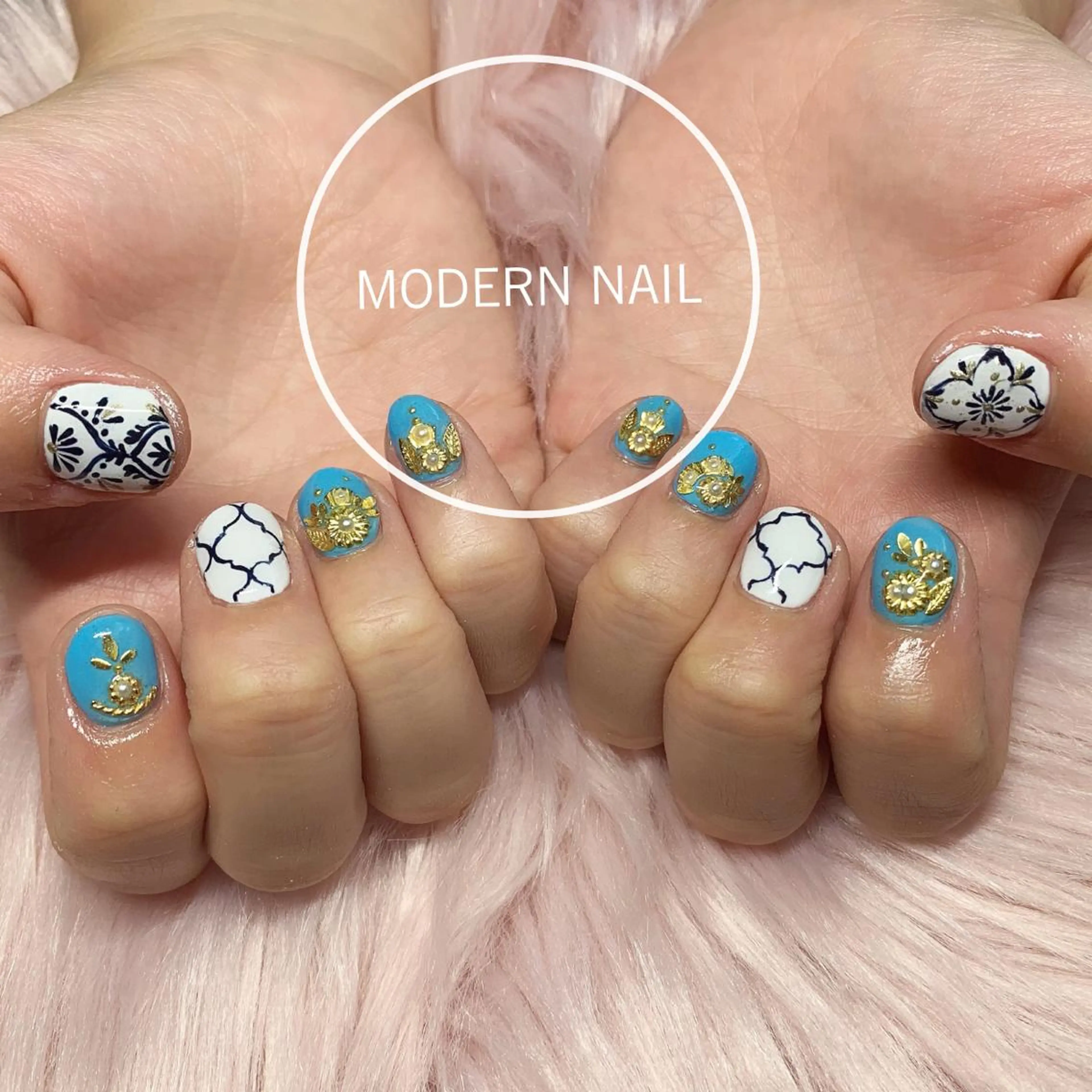 ネイル ショートネイル ハンドネイル 小川 玲奈のネイルデザイン