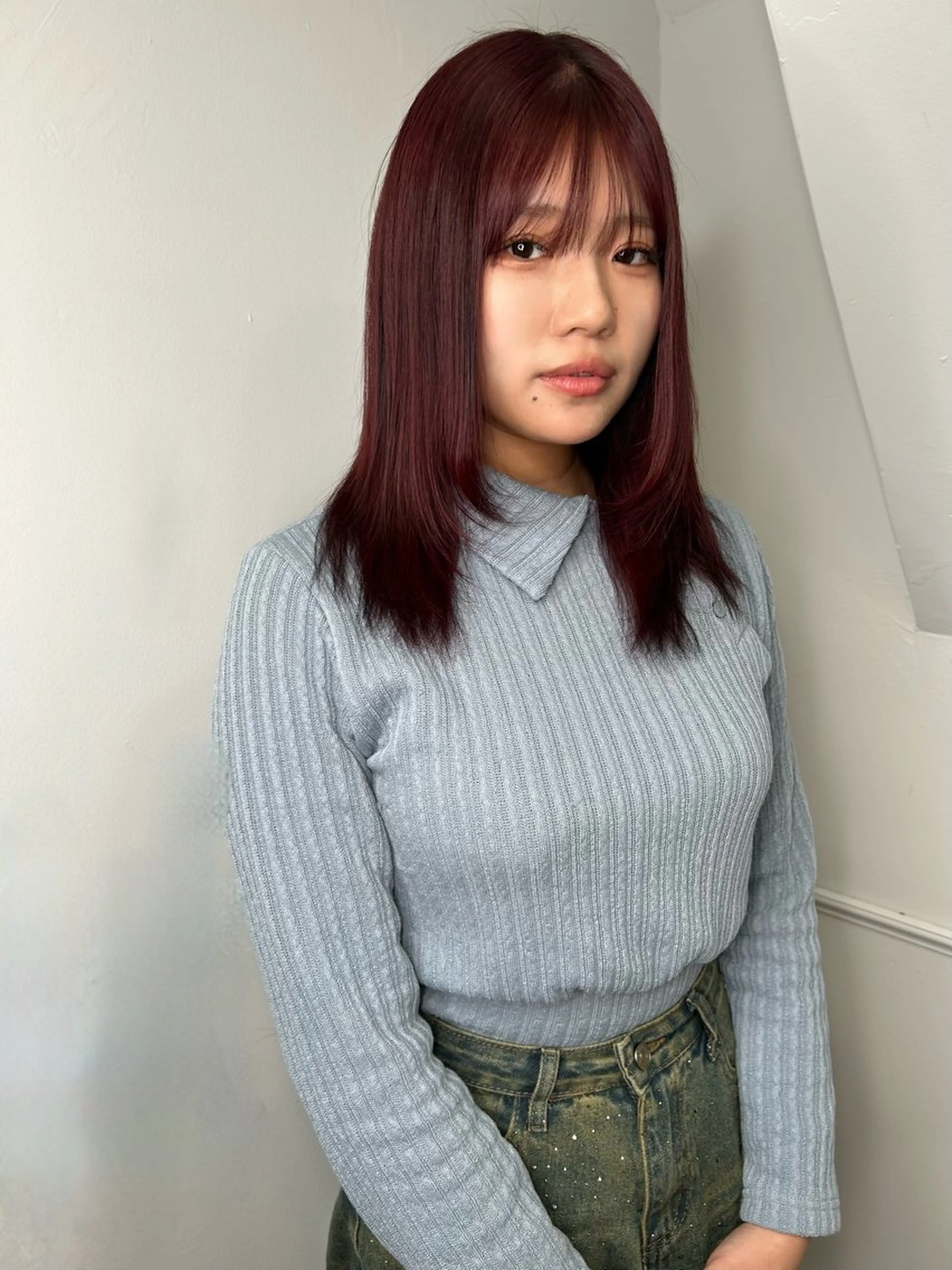 ミディアム カラー 髪質改善 land所属・透明感カラー/レイヤ ー🌙Honokaのヘアスタイル