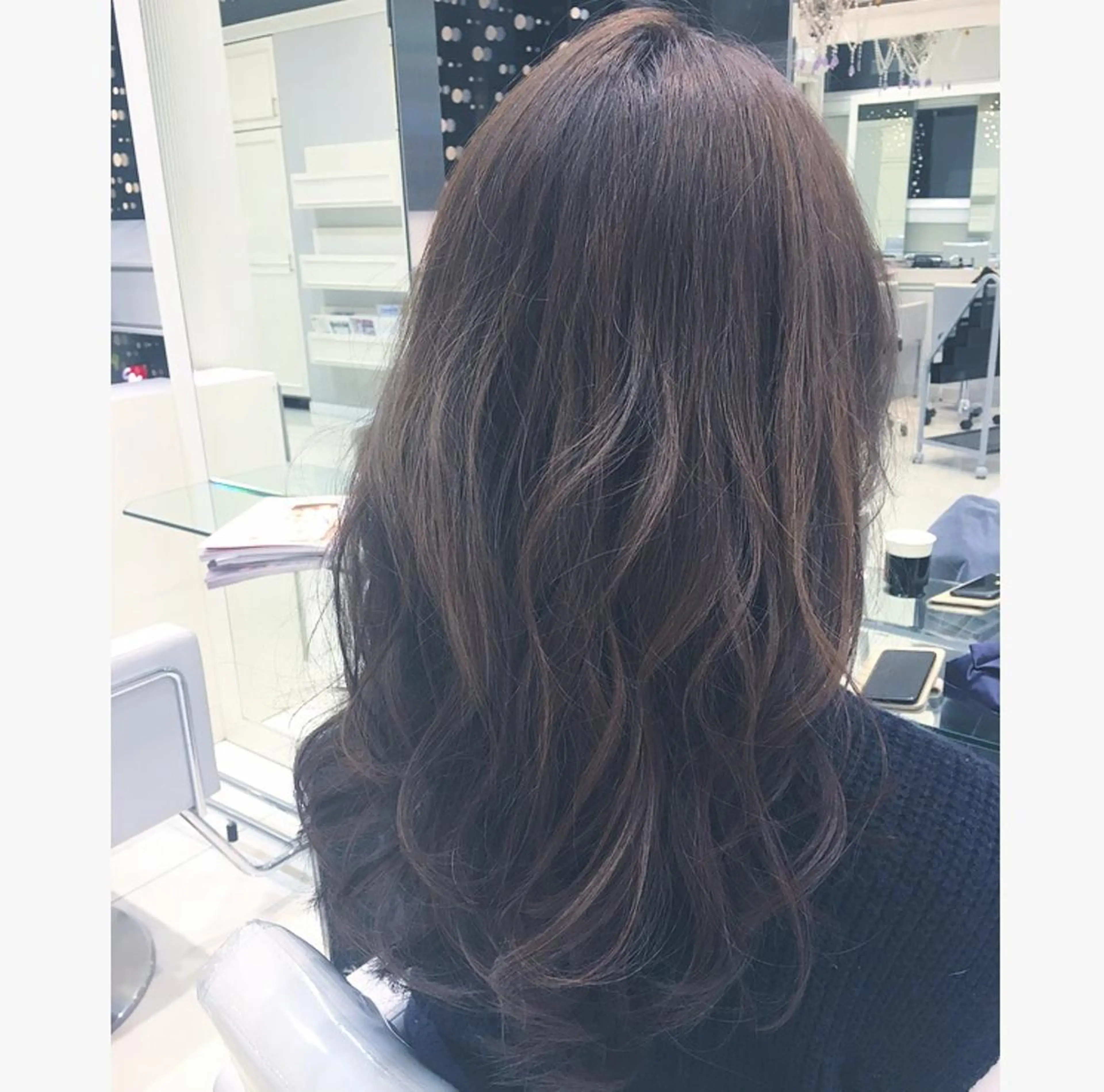 セミロング カラー 💙美髪救世主💙 関華蓮のヘアスタイル