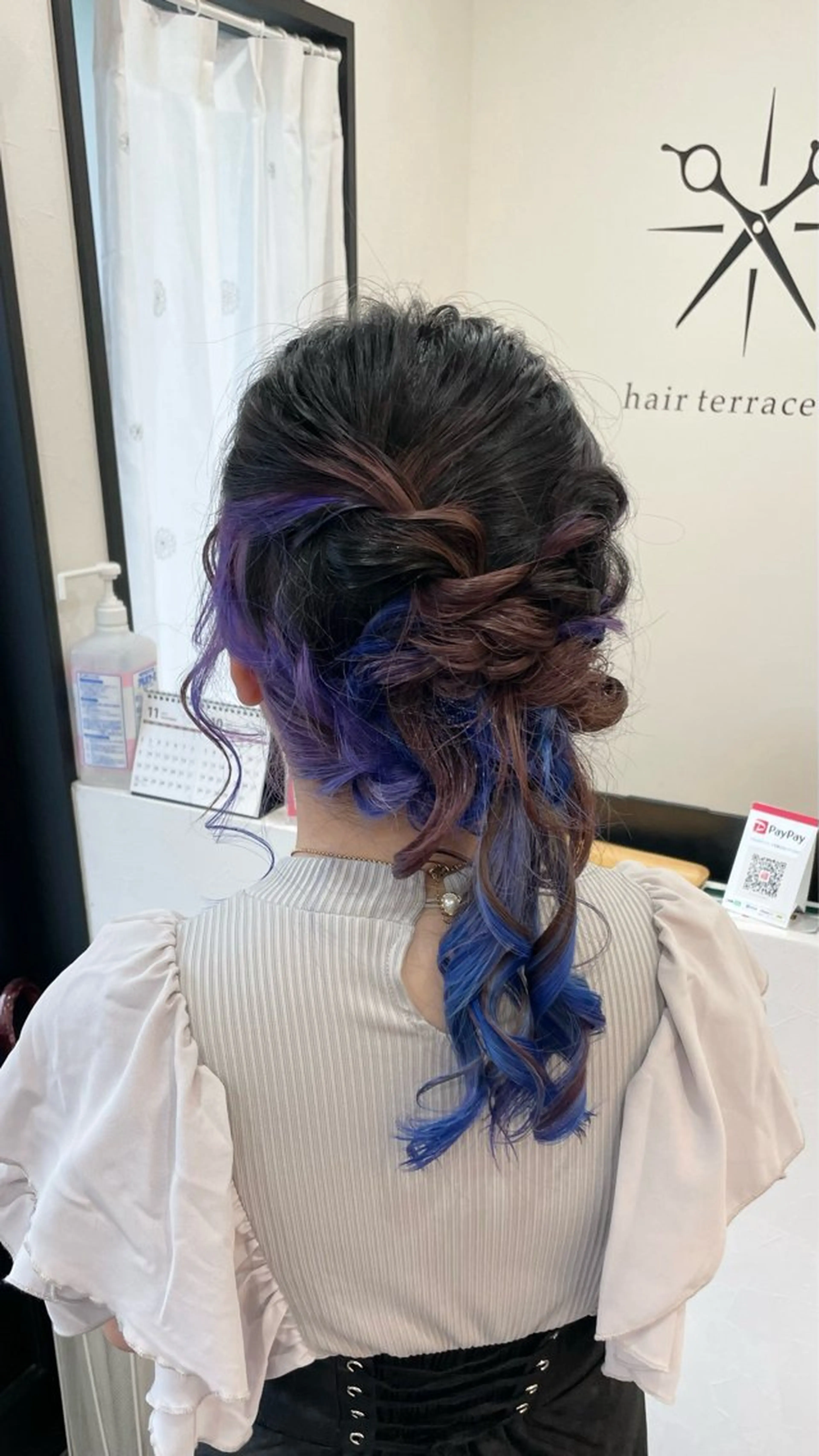 セミロング ヘアアレンジ hair terrace M所属・郡山/透明感カラー /馬場アンドレアのヘアスタイル