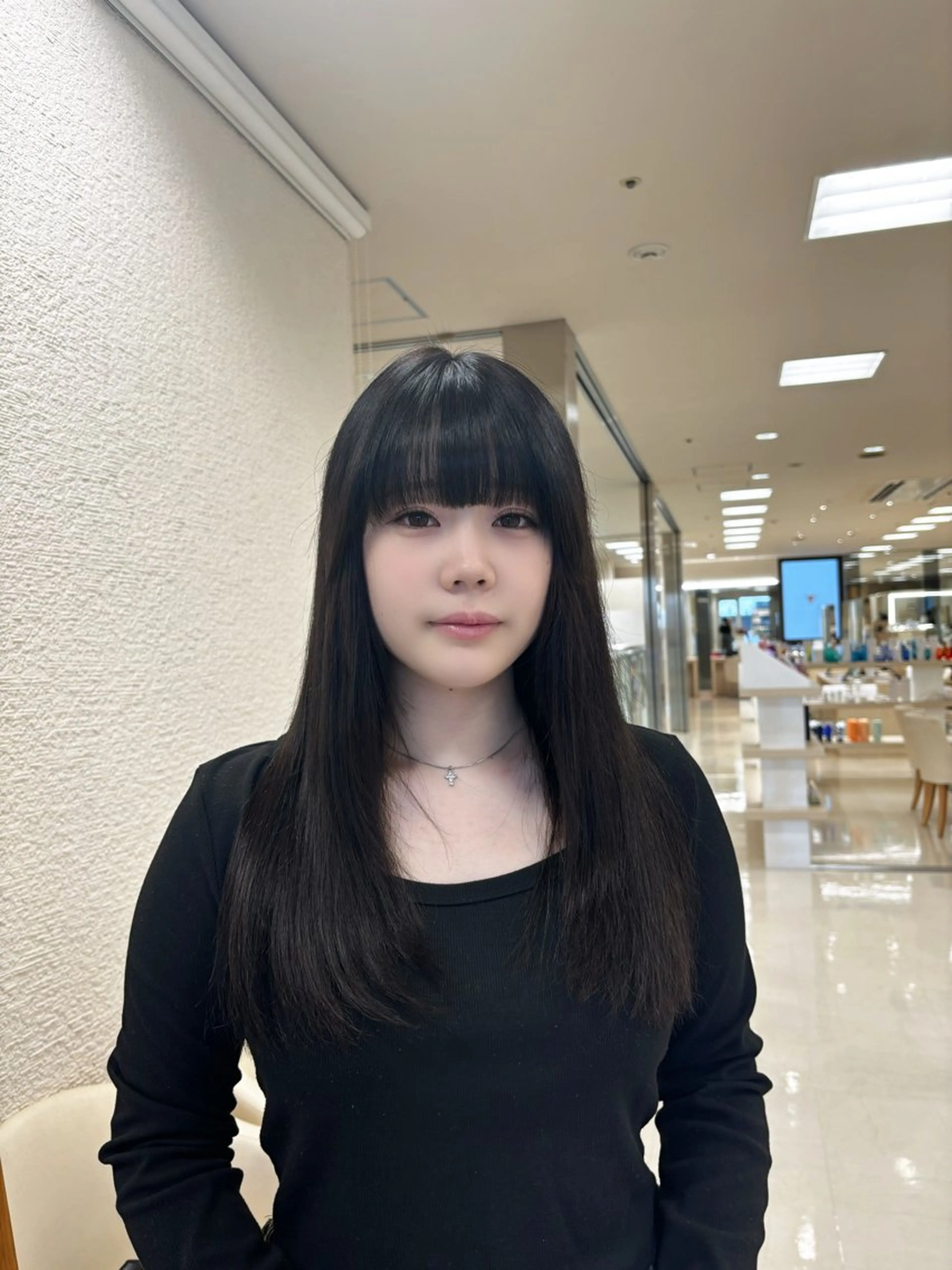 ロング カット 推し活/韓国/ブリー チカラーminamiのヘアスタイル