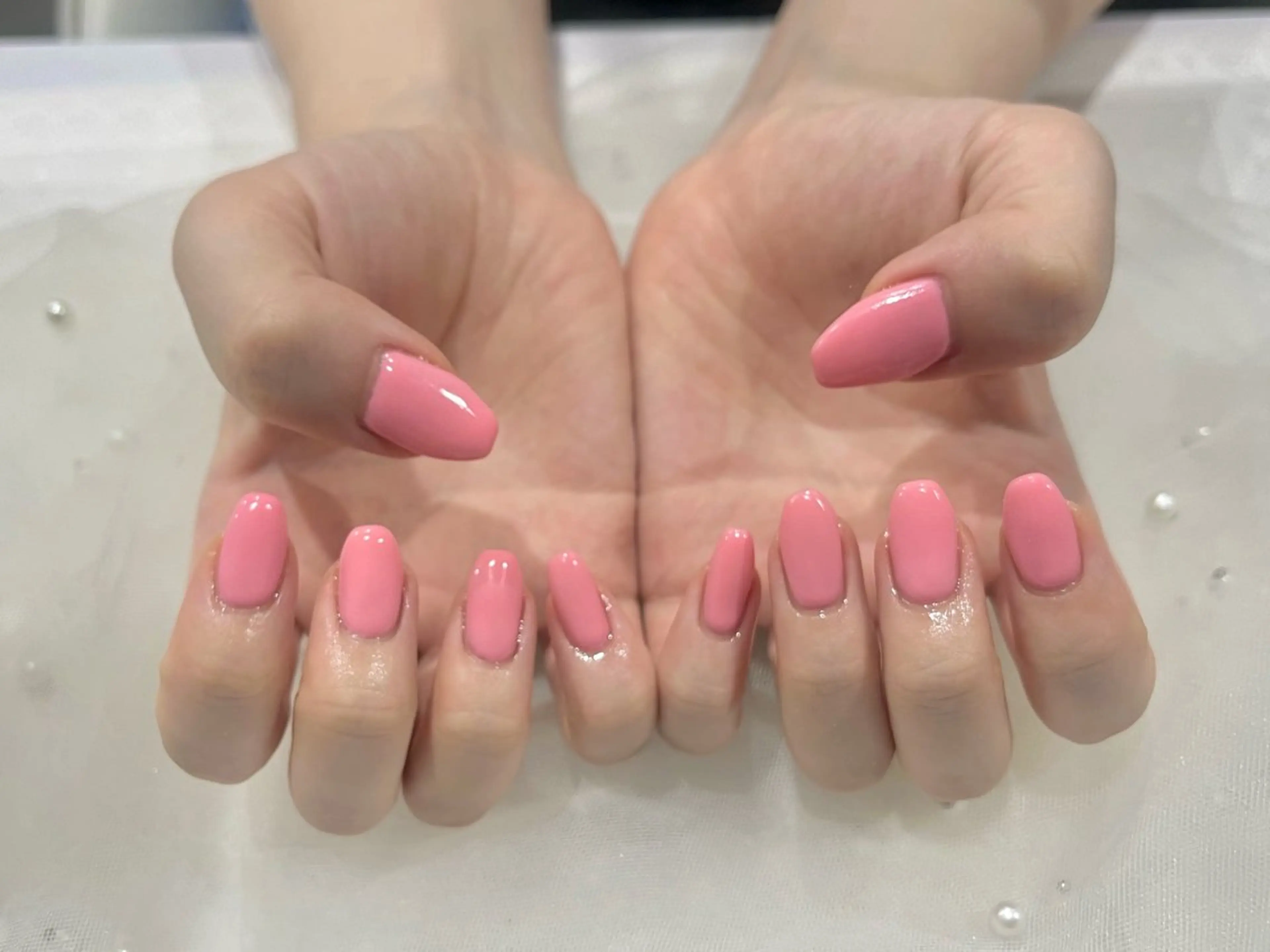 ネイル ピンク ハンドネイル Nail salon Cielel⟡Ayaのネイルデザイン