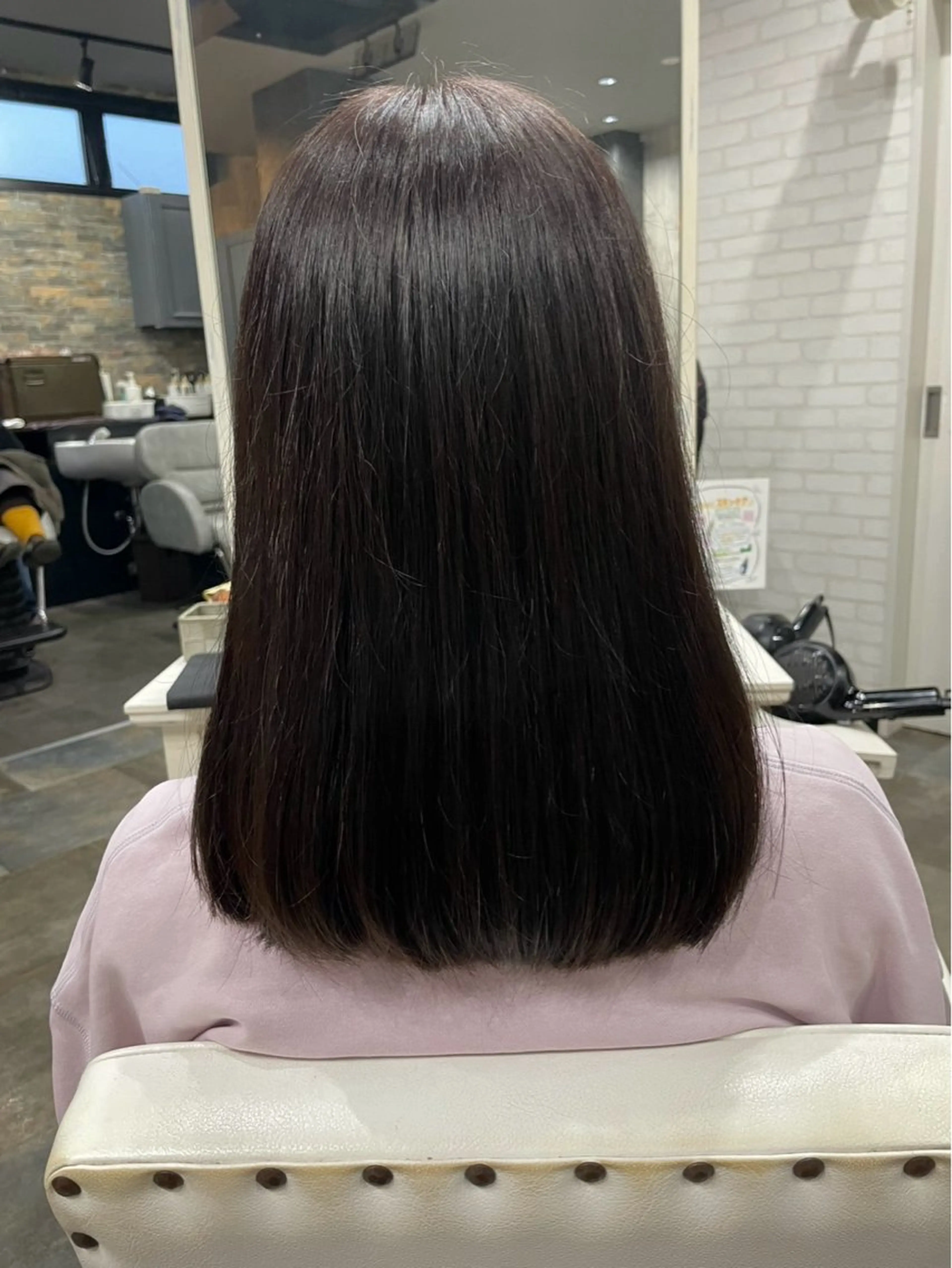 ミディアム ボブレイヤー ミディアムパーマ ミストバング ボブ ハイライト The Apartment of Solon Citta 船橋609所属・髪質改善/縮毛矯正/ 美髪/個室/ハラのヘアスタイル