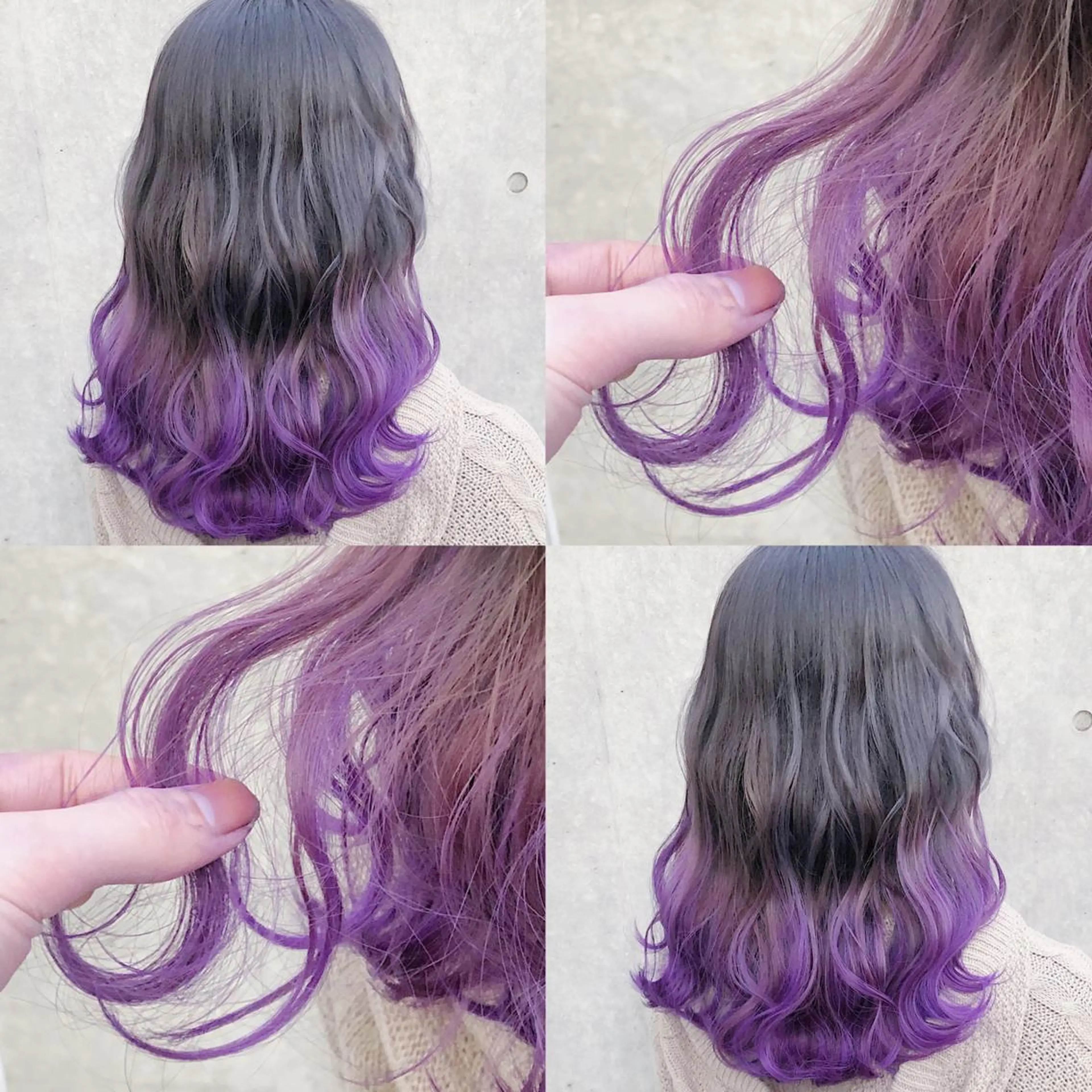 ロング カラー ヘアアレンジ メンズ キッズ ヘアカラー トリートメント 💟Chloe原宿店 🩶ハイトーンのヘアスタイル