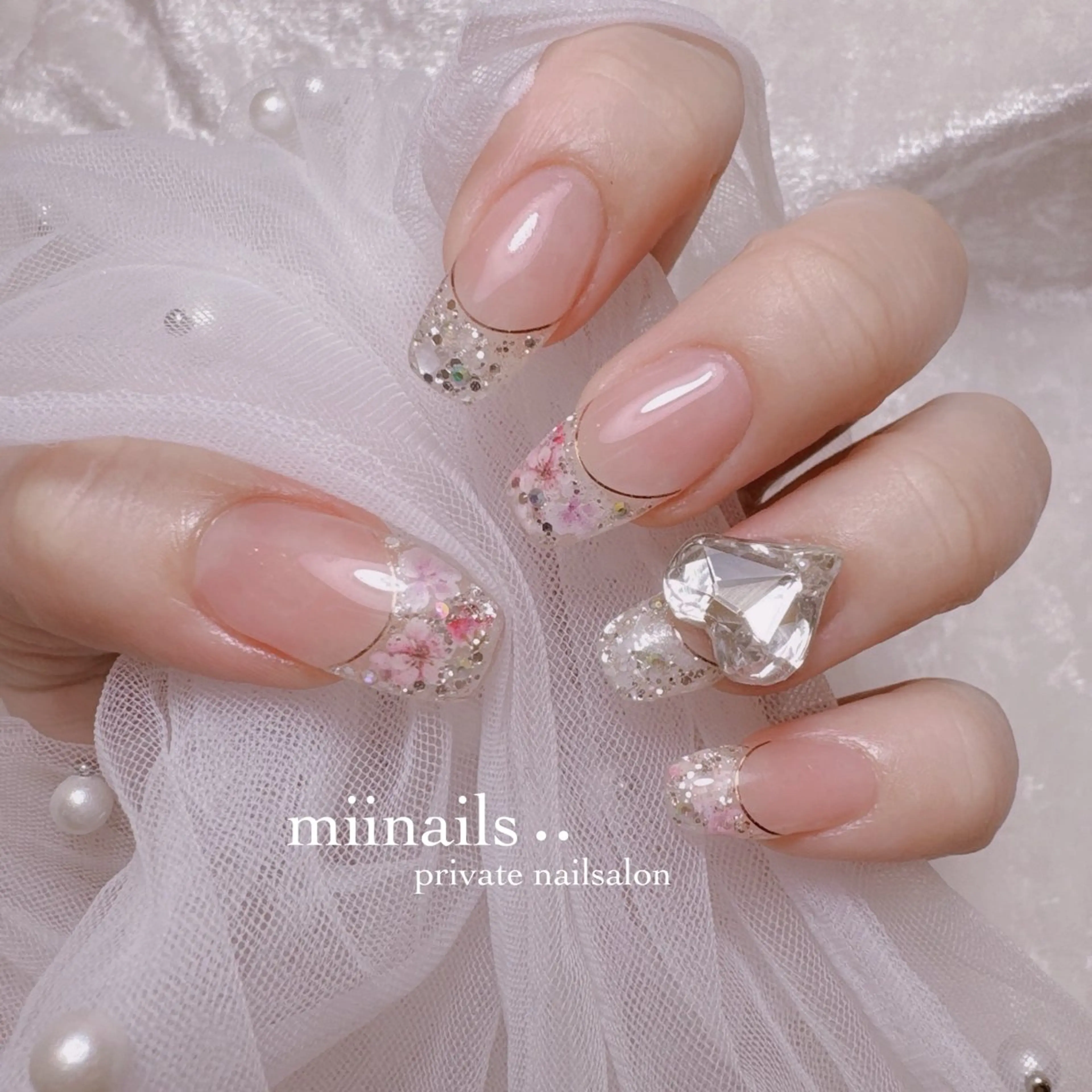 ネイル 韓国ネイル マグネットネイル ワンホンネイル ハンドネイル nailsalon miinailsのネイルデザイン