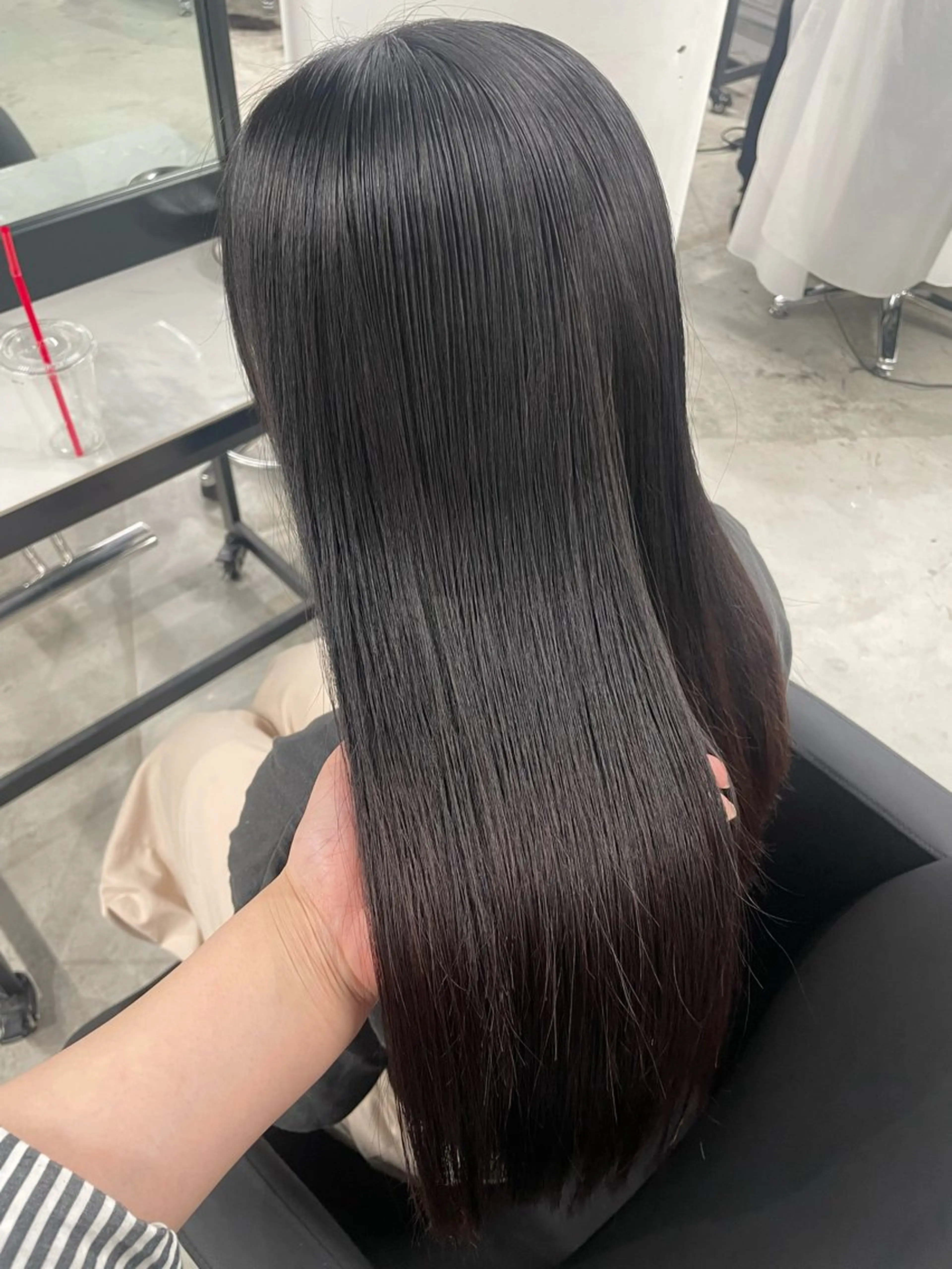 ロング レイヤーカット/ 縮毛矯正/ミサキ💐のヘアスタイル