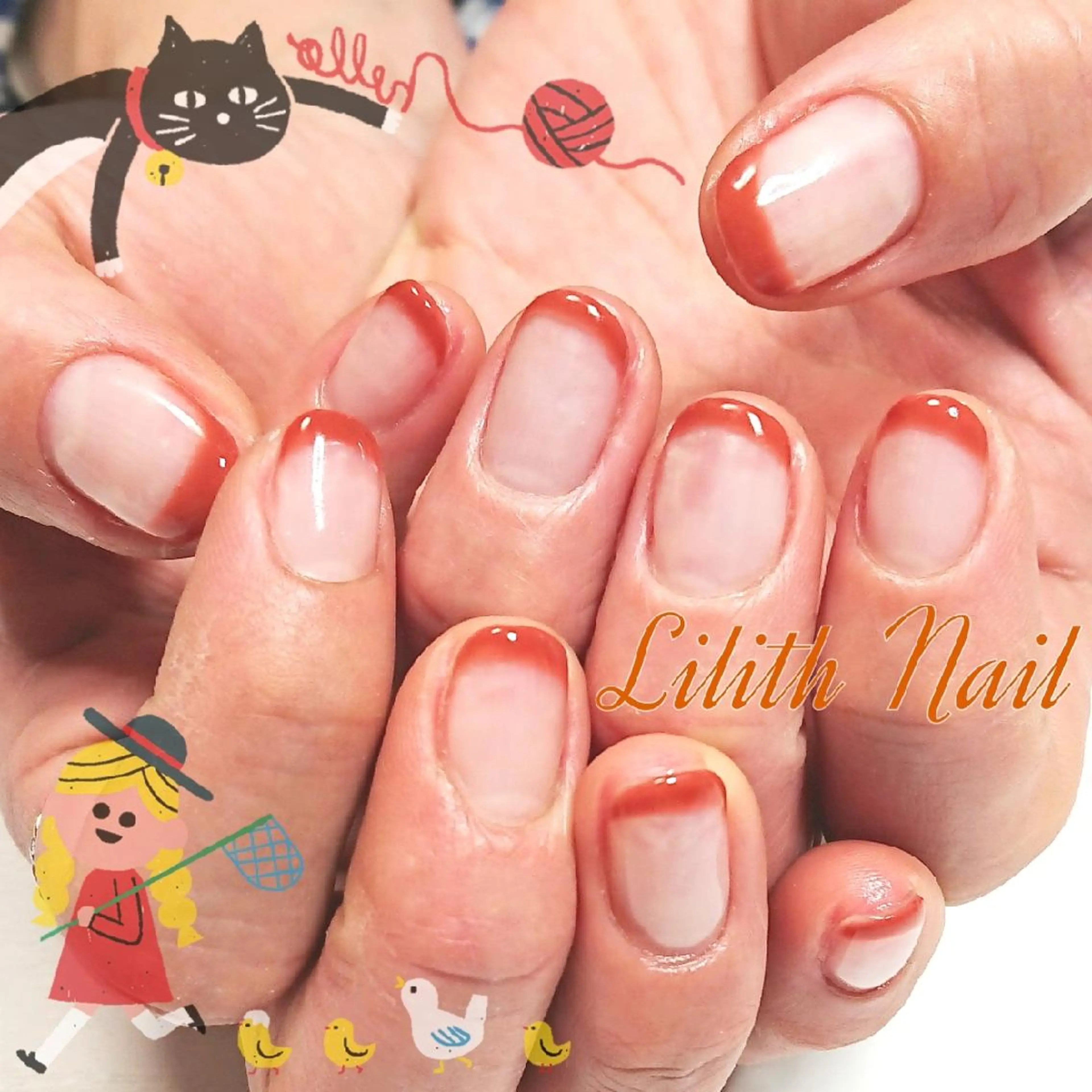ネイル フレンチネイル シンプルネイル ハンドネイル Lilith Nailのネイルデザイン