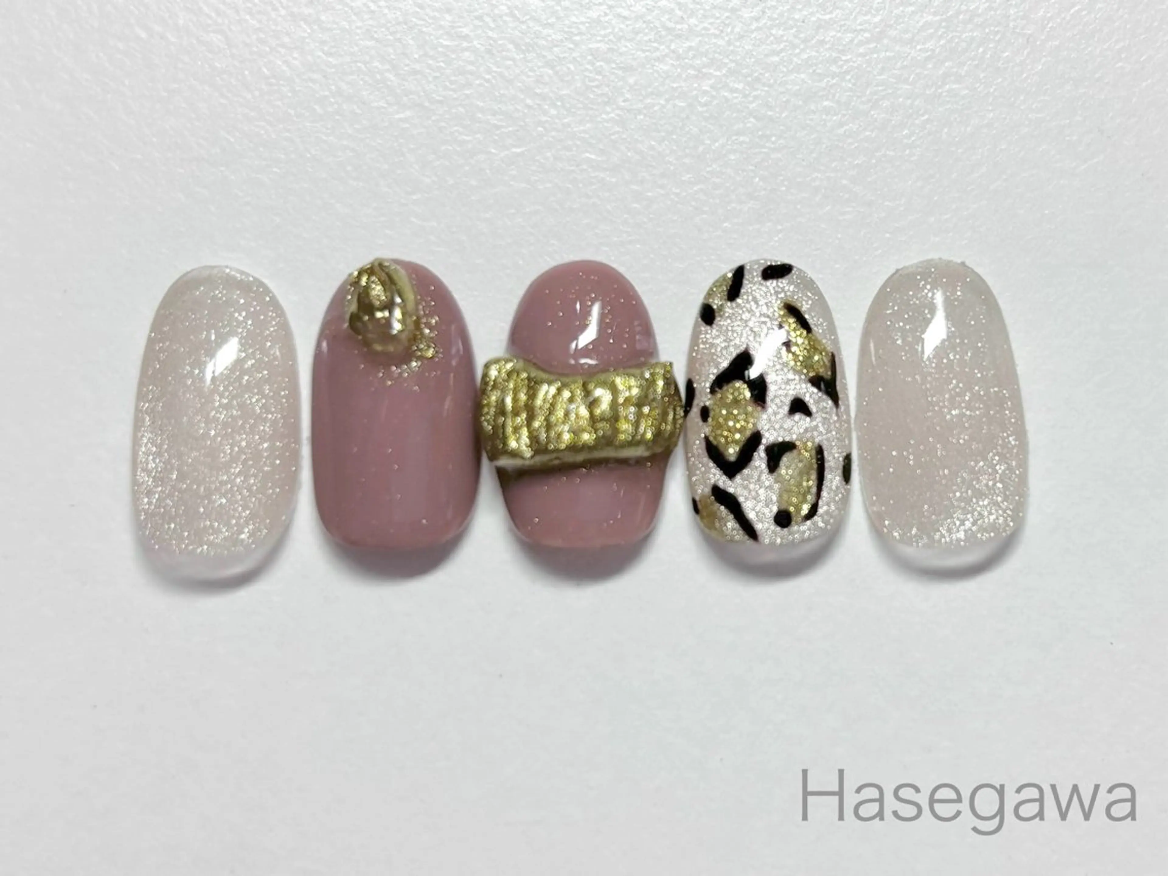 ネイル アニマル柄 マグネットネイル ハンドネイル DROP所属・DROP 長谷川のネイルデザイン