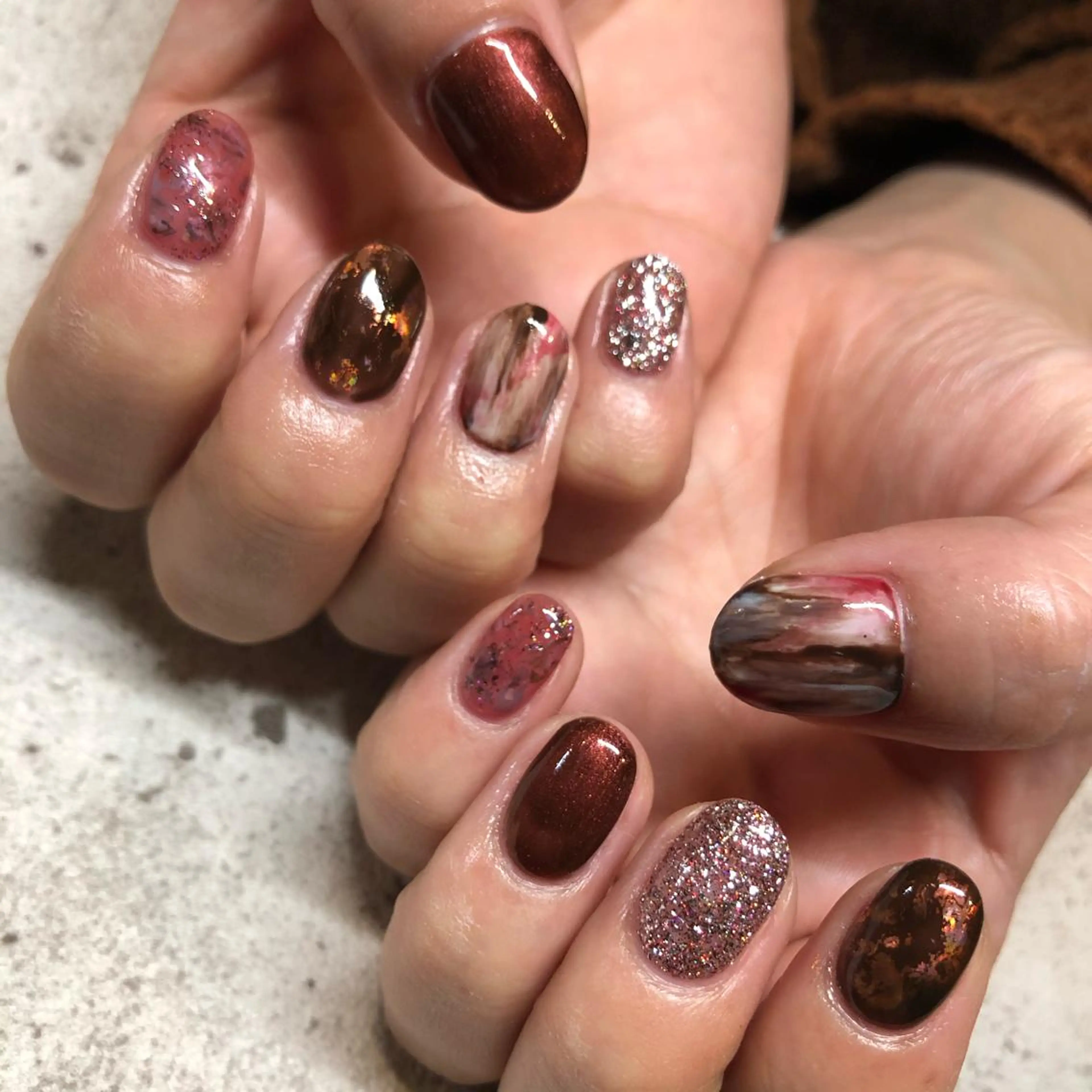 ネイル ハンドネイル umber 三茶1分のネイルデザイン