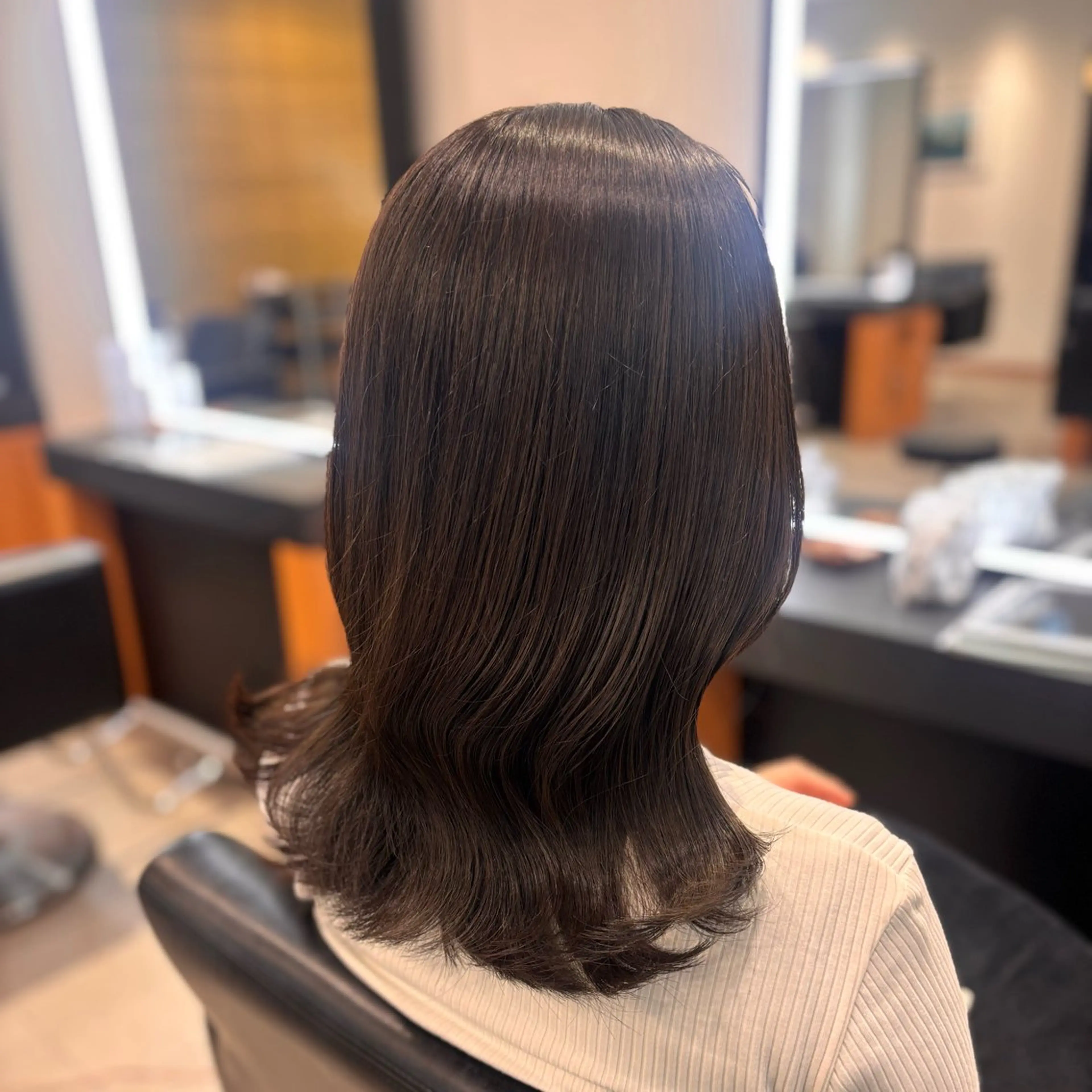 ミディアム 髪質改善 似合わせカット カット ヘアカラー トリートメント RABU /髪質改善 伏見/ヘアケアサロンのヘアスタイル