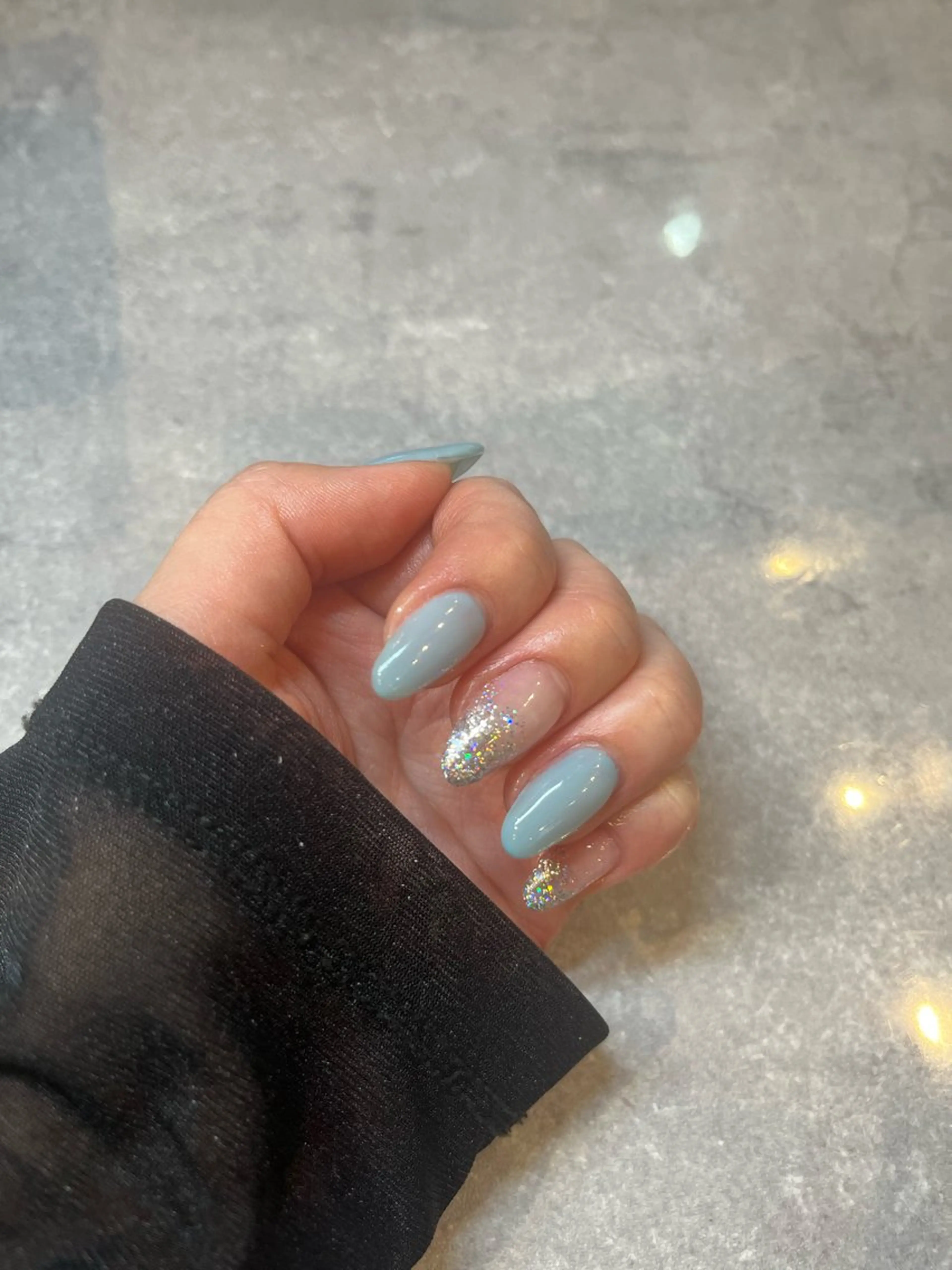 ネイル ラメ(グリッター) ラメグラデーション ワンカラーネイル nail salon kicchiのネイルデザイン