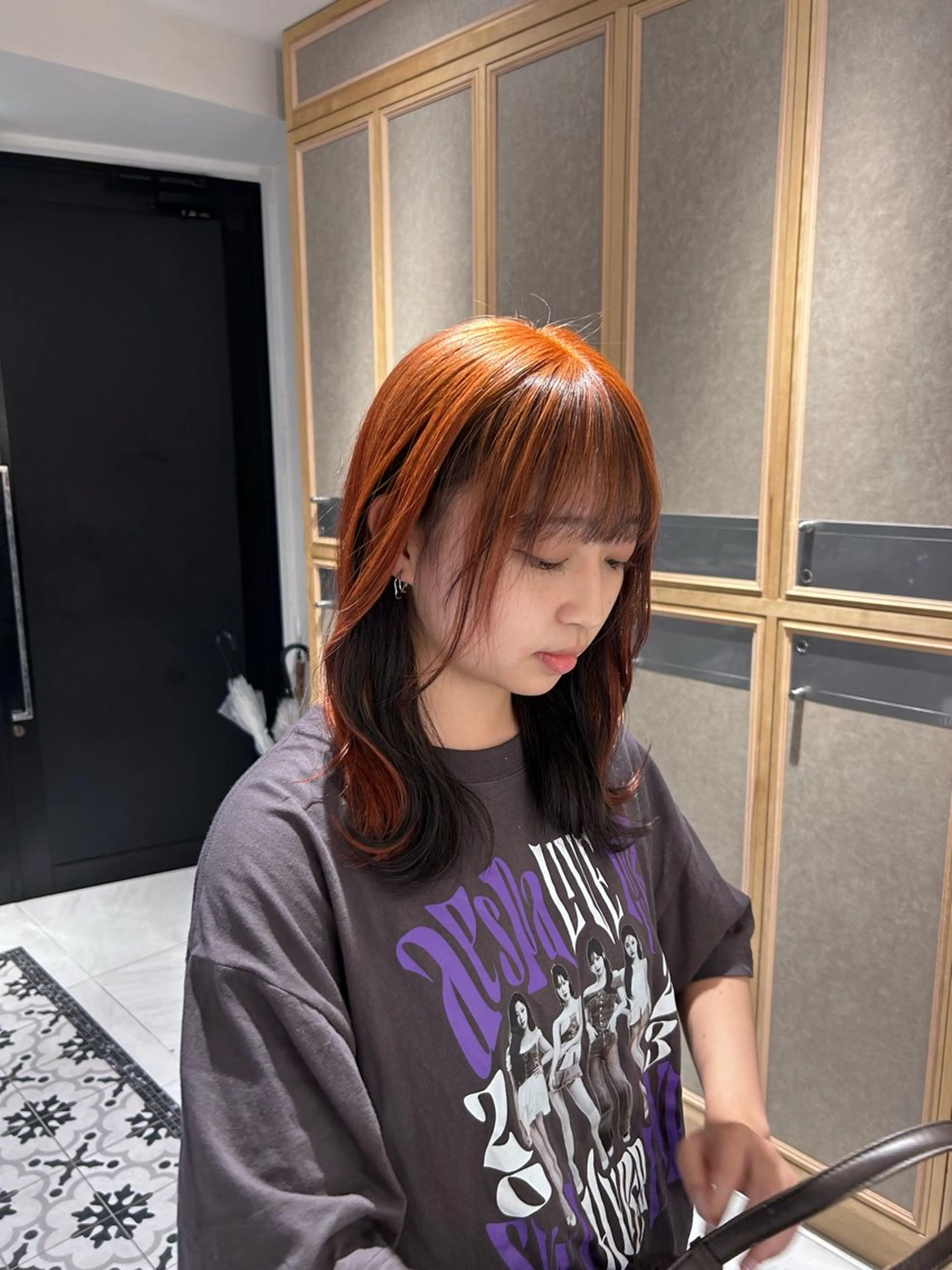 ロング カラー レイヤー小顔ショート 吉田ジョウのヘアスタイル