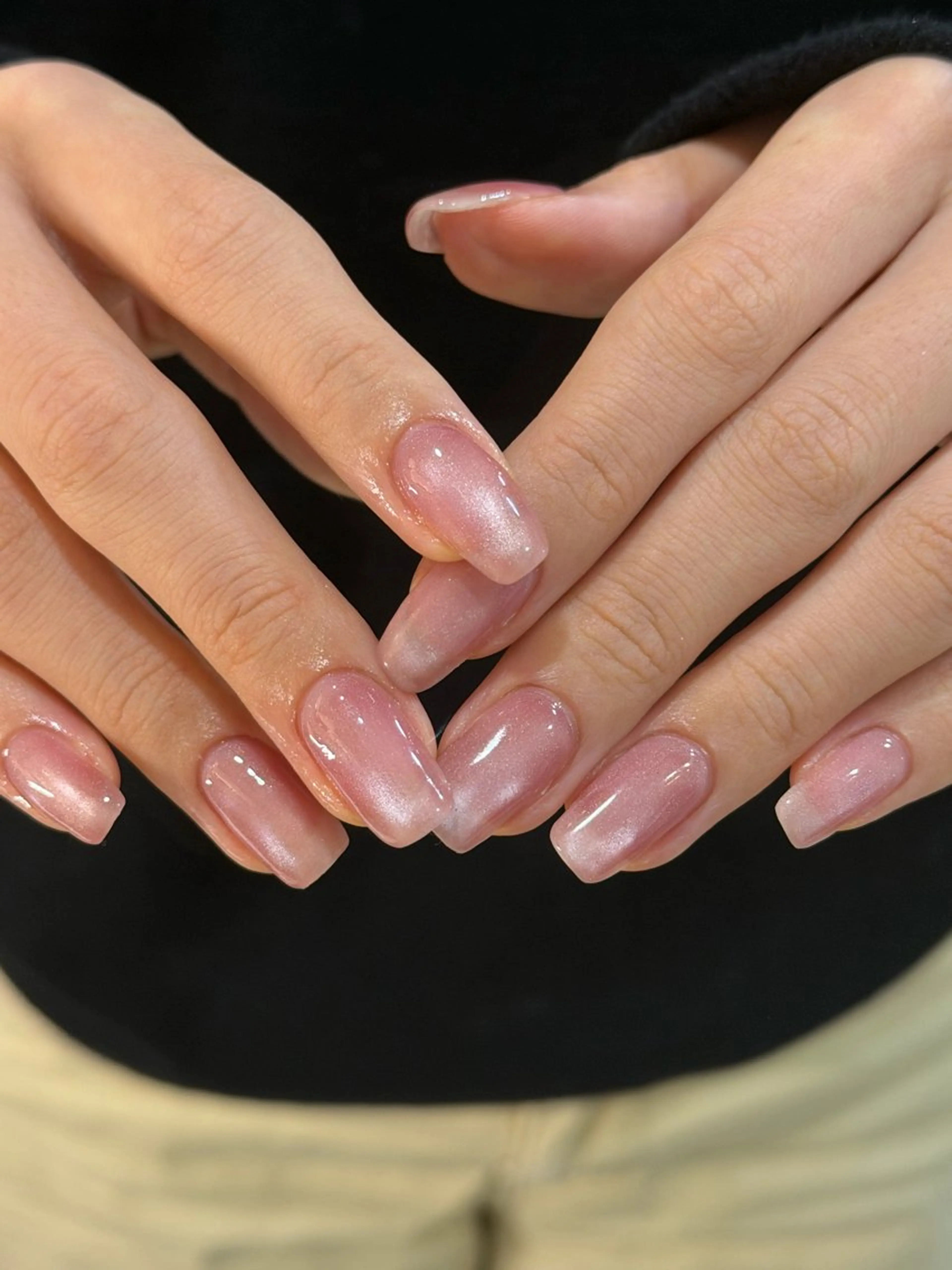 ネイル マグネットネイル ピンク ハンドネイル mer fudge所属・mer-fudge- shioriのネイルデザイン