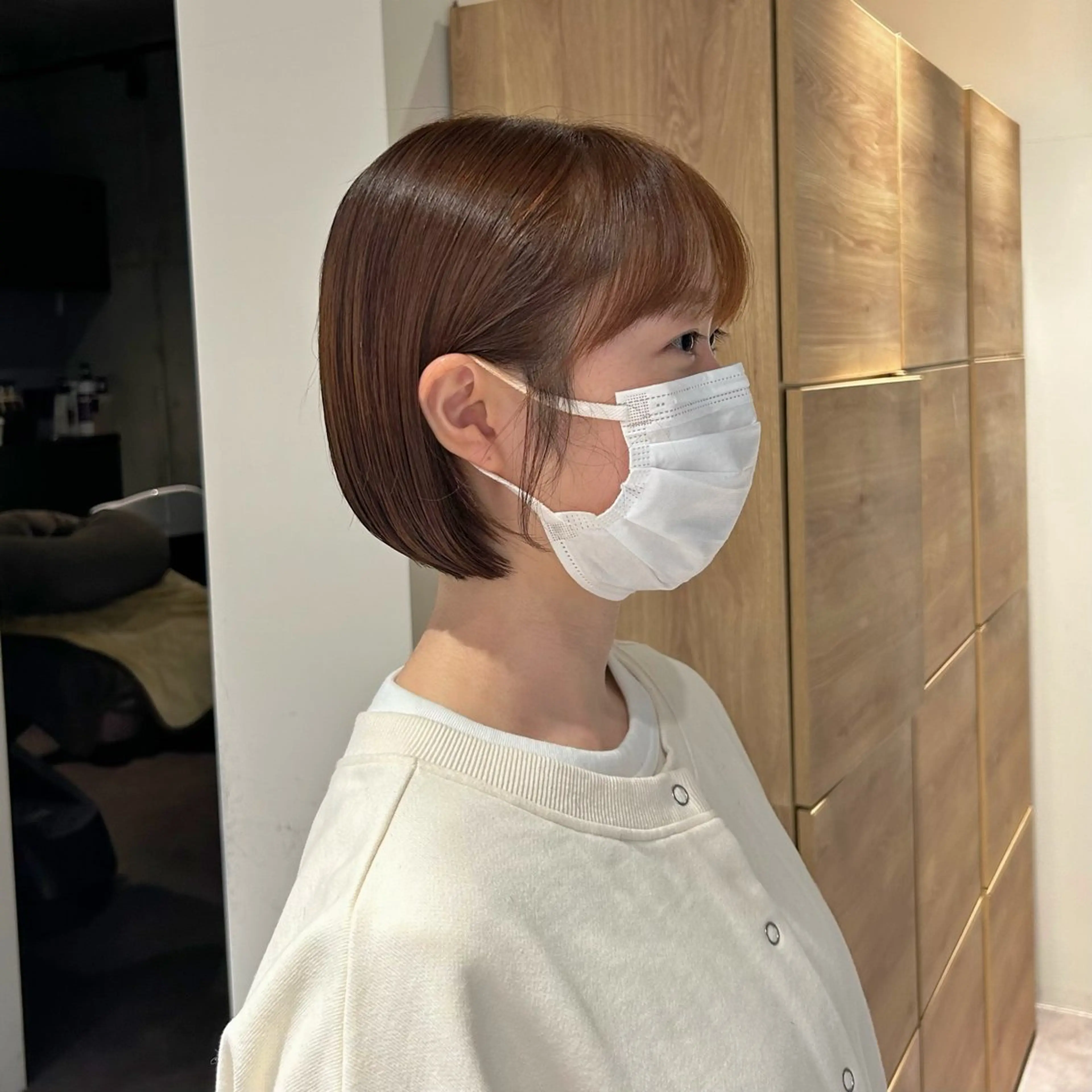 ショート カラー カット ヘアカラー 葉月/ボブ/ 透明感カラー／中目黒のヘアスタイル