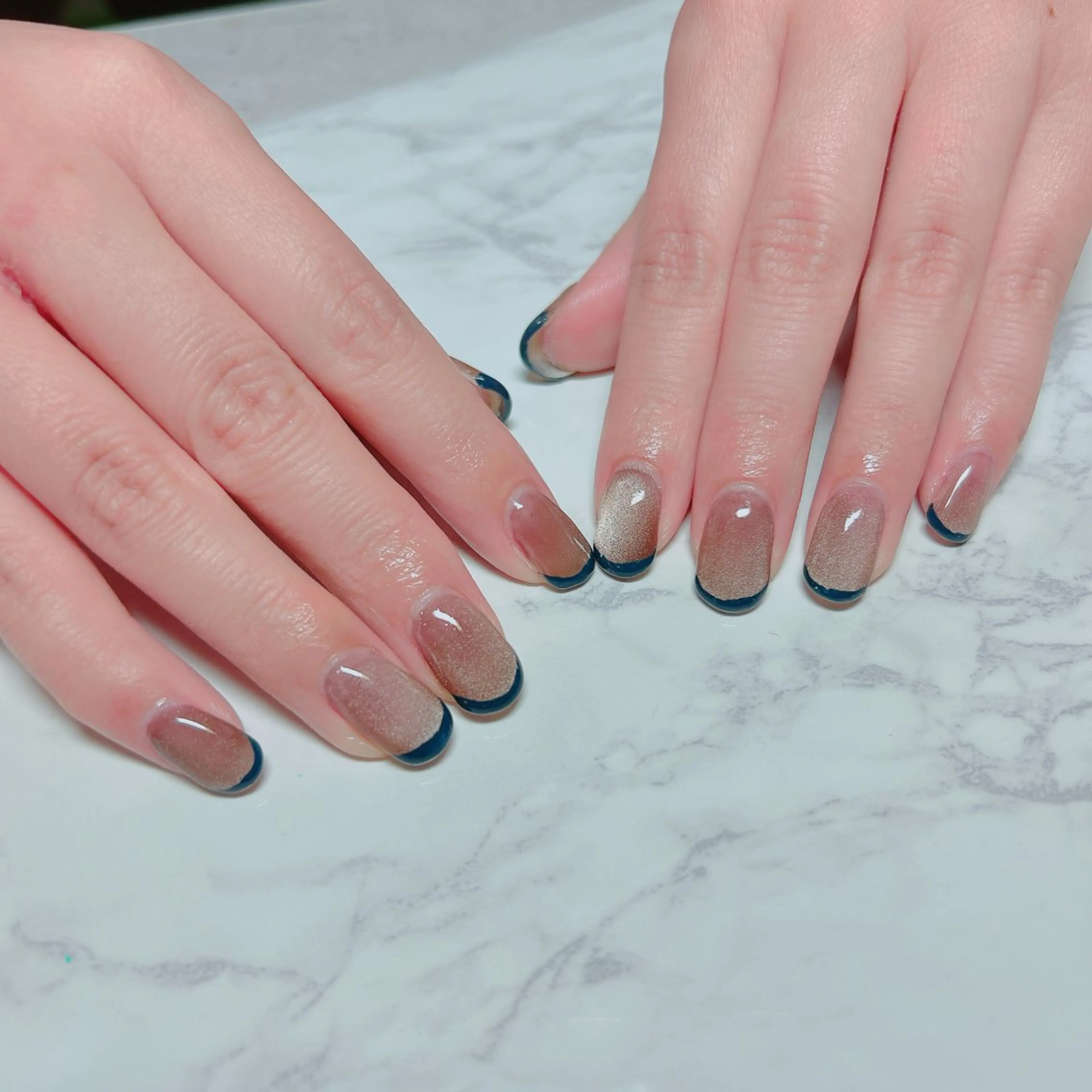 ネイル フレンチネイル マグネットネイル ハンドネイル たきぐち みちこのネイルデザイン