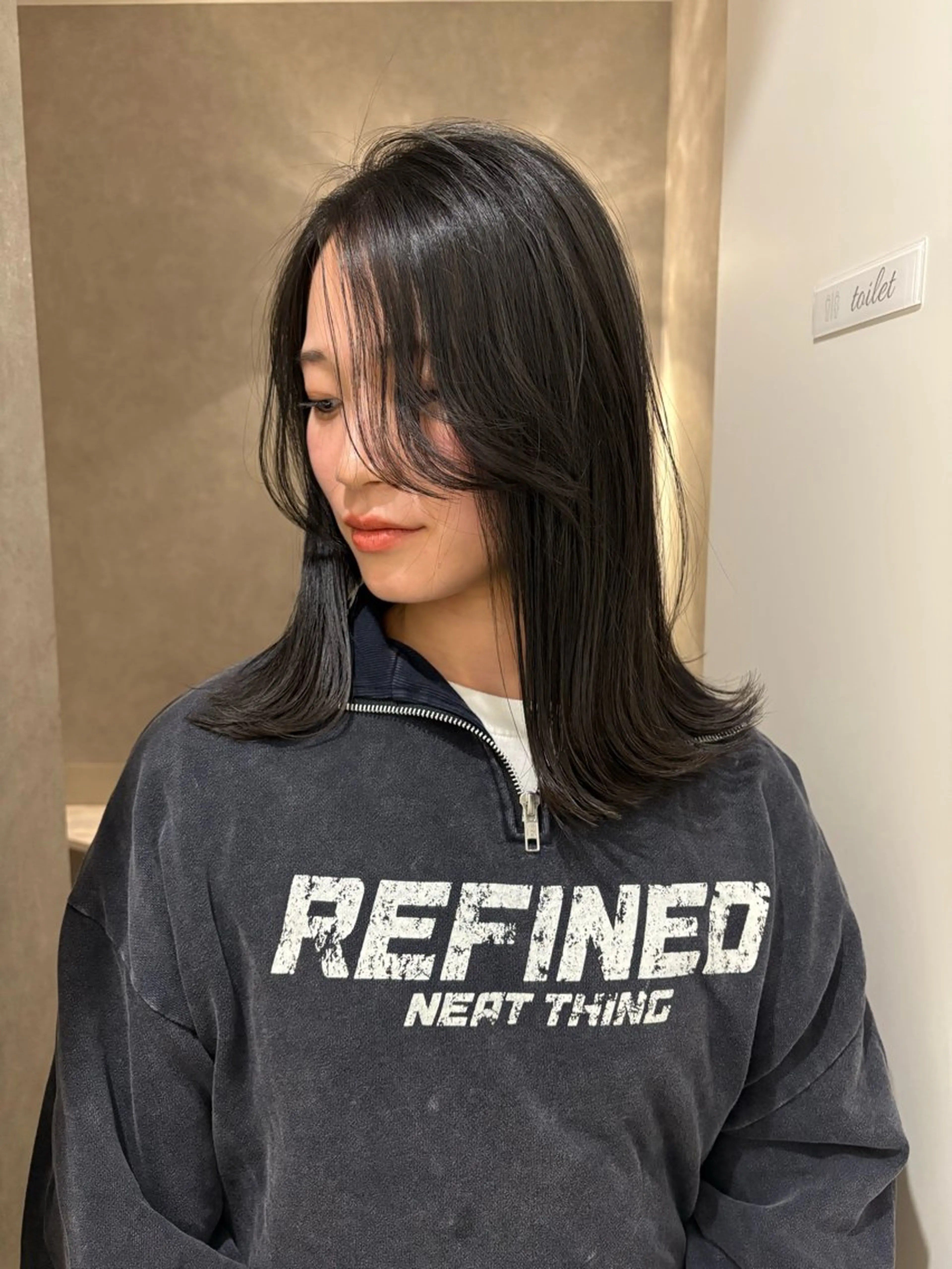 ミディアム ボブ 外ハネヘア カット LAKING SHIGA所属・村瀬 遼のヘアスタイル