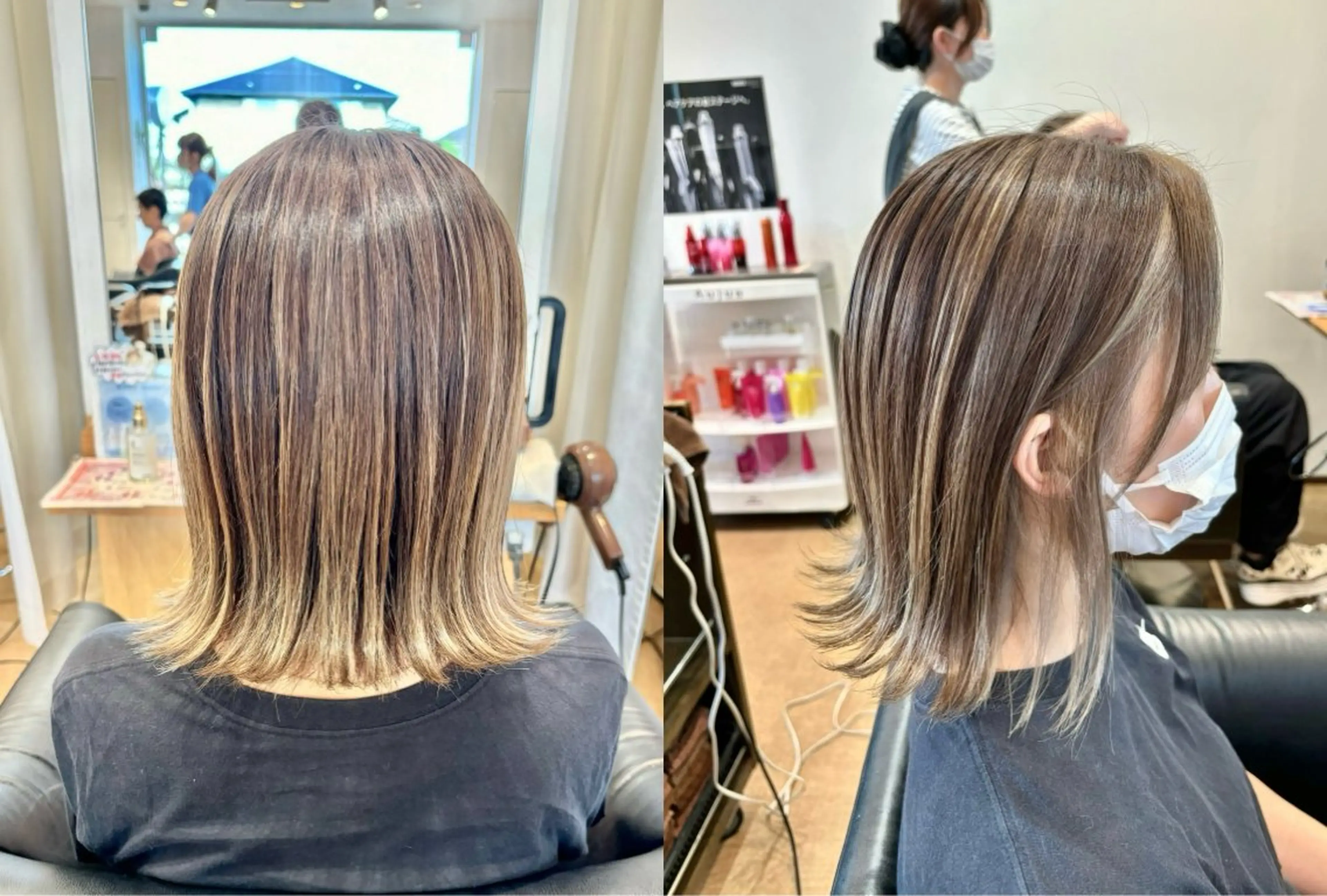 悩みの白髪をオシャレに😎カット➕白髪ぼかしカラー⚠️ブリーチ含みます⚠️の写真