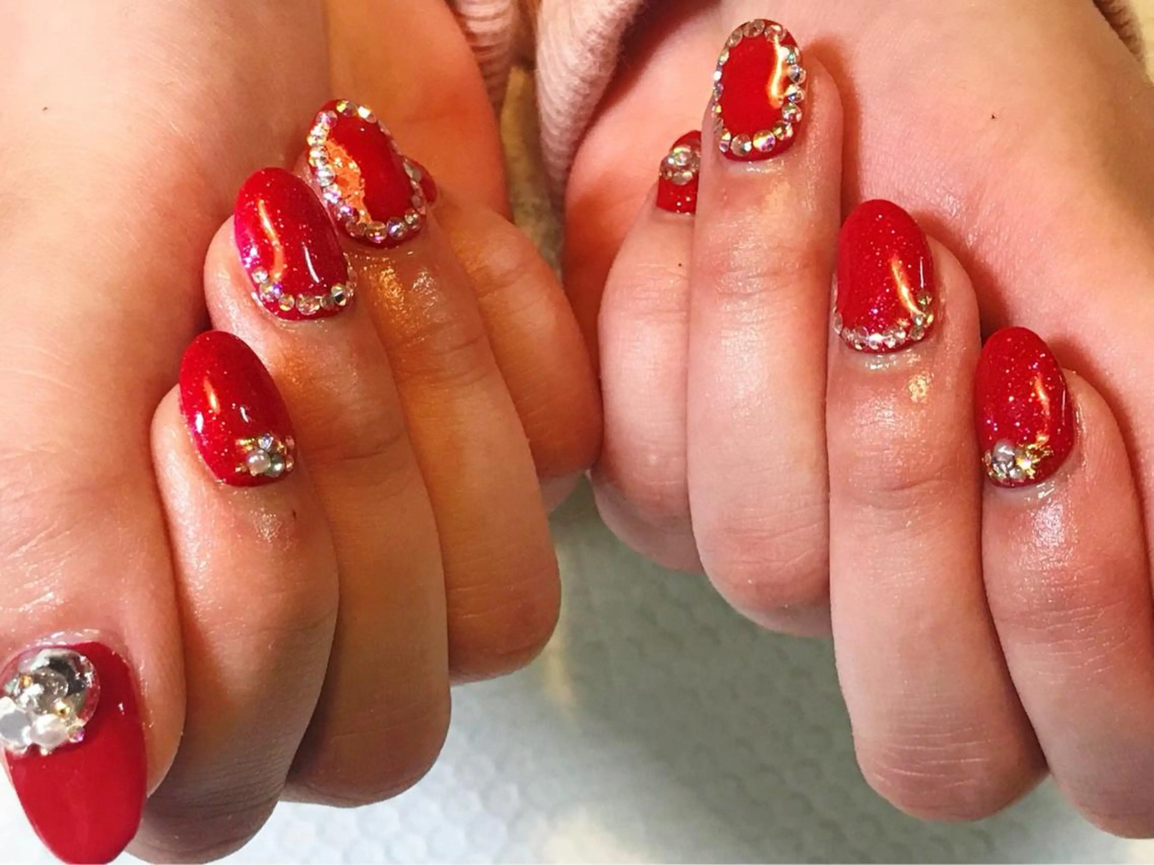 ネイル 成人式 ハンドネイル GéRanium Harukaのネイルデザイン