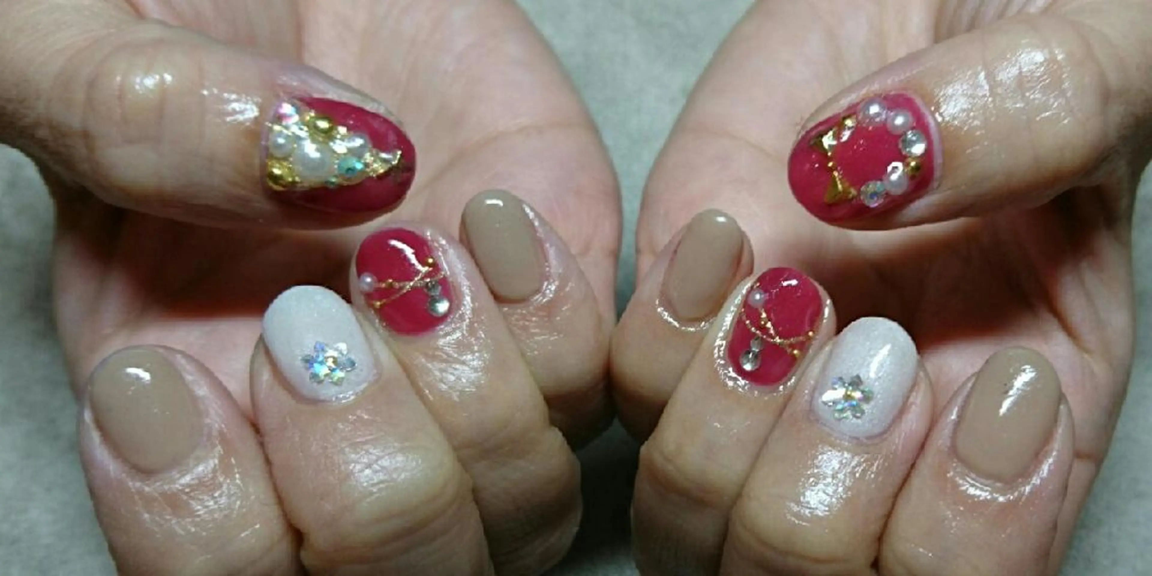ネイル 冬ネイル クリスマス LAVISH nail salonのヘアスタイル