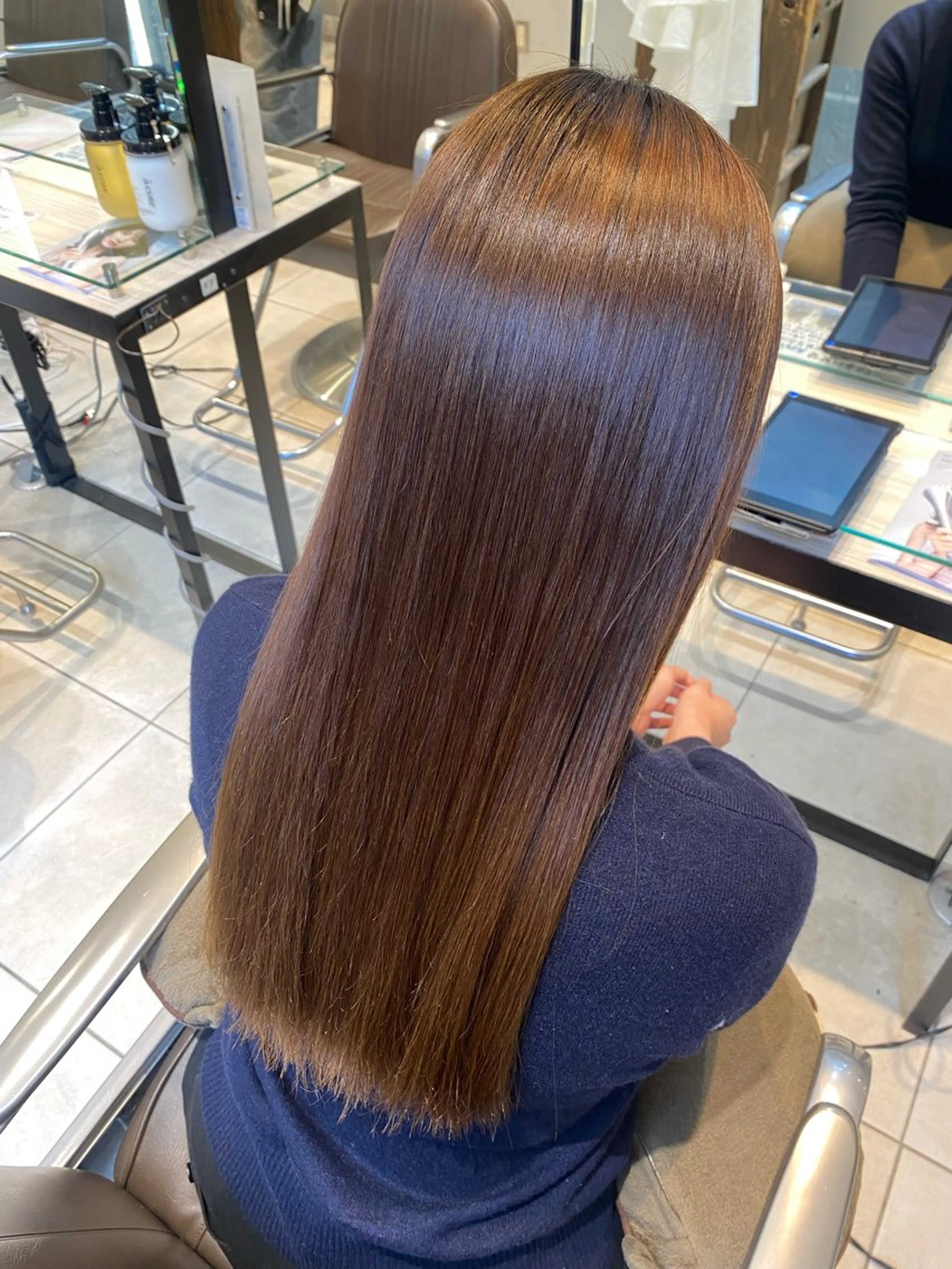 ロング 縮毛矯正 韓国ヘア🍒渡辺 咲🍒のヘアスタイル