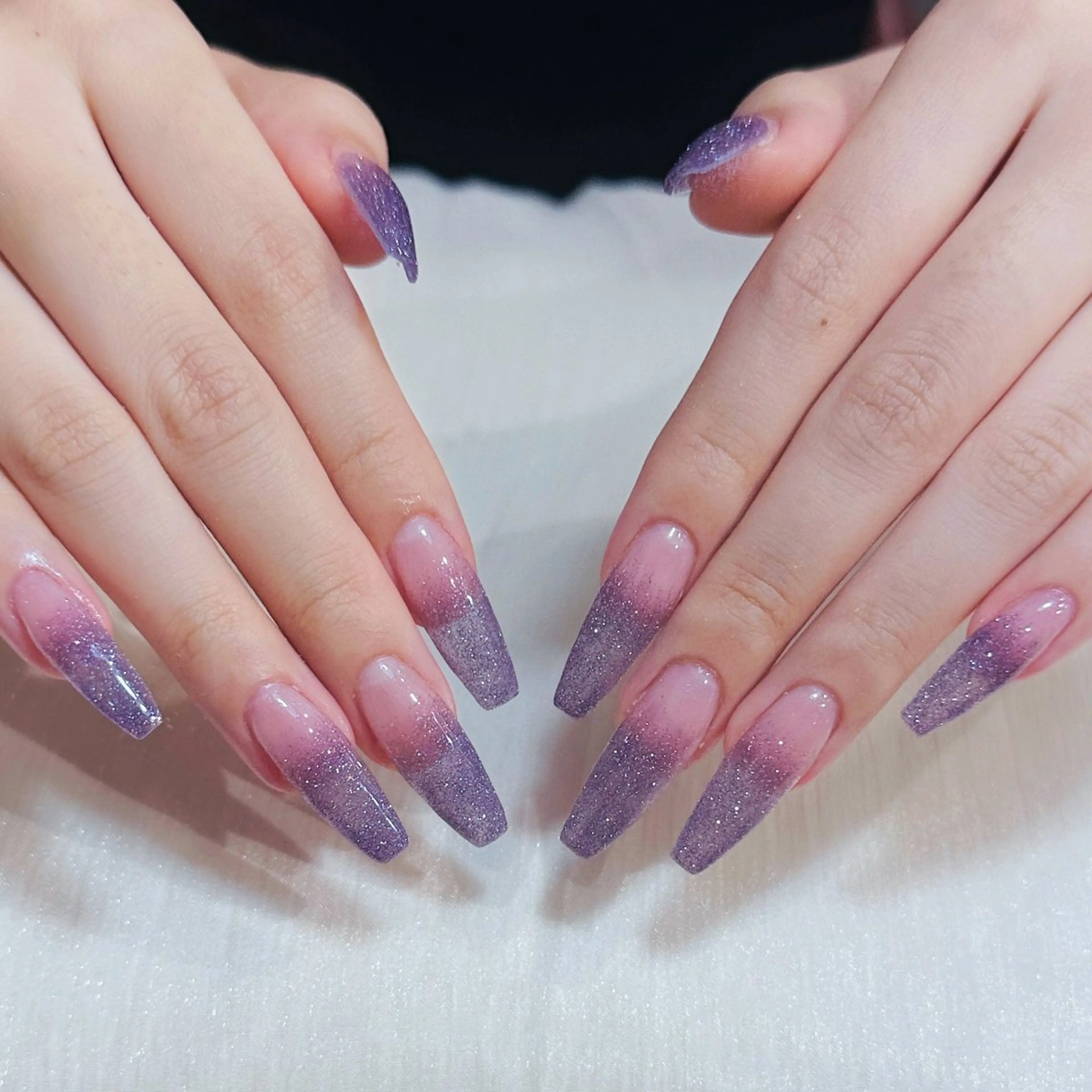 ネイル アートネイル オーロラネイル ガーリー キラキラネイル 韓国ネイル ハンドネイル ハンドケア DEMAIN- 🌸のネイルデザイン