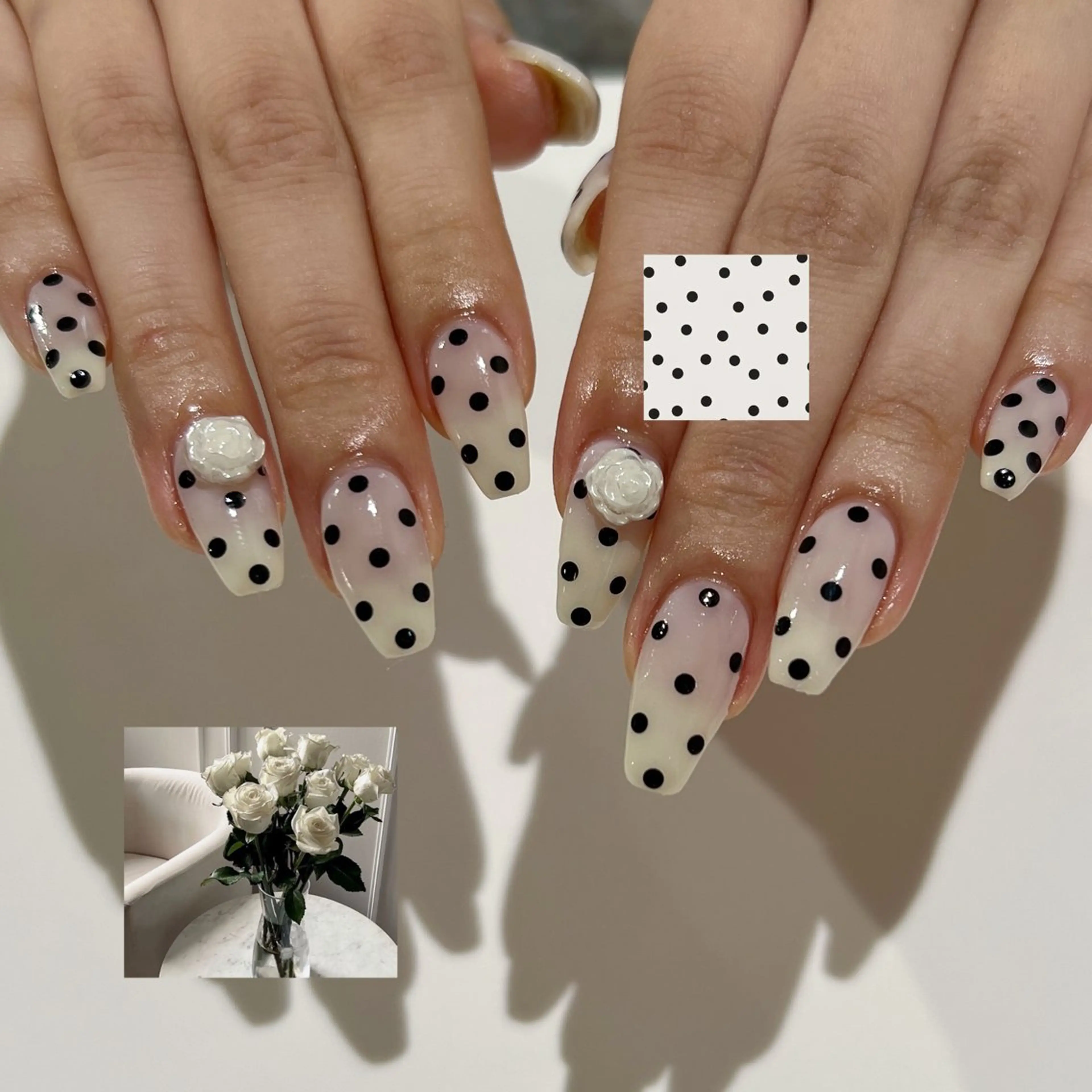 ネイル チークネイル ドット ジェルネイル キラキラネイル パラジェル ハンドネイル Hikari 🌺のネイルデザイン