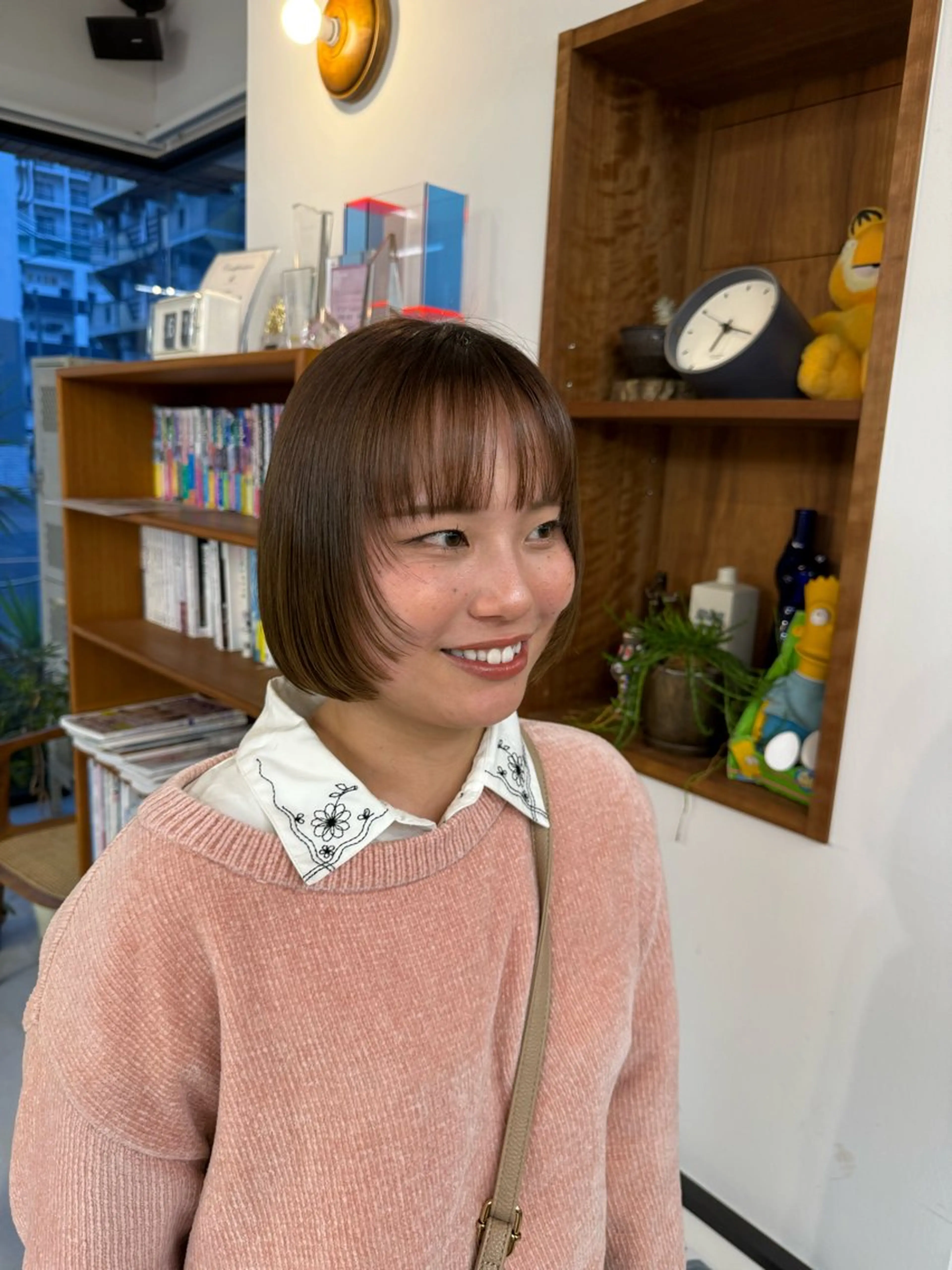 ショート 顔まわりレイヤー 顔周りカット レイヤーカット 北本 万実のヘアスタイル