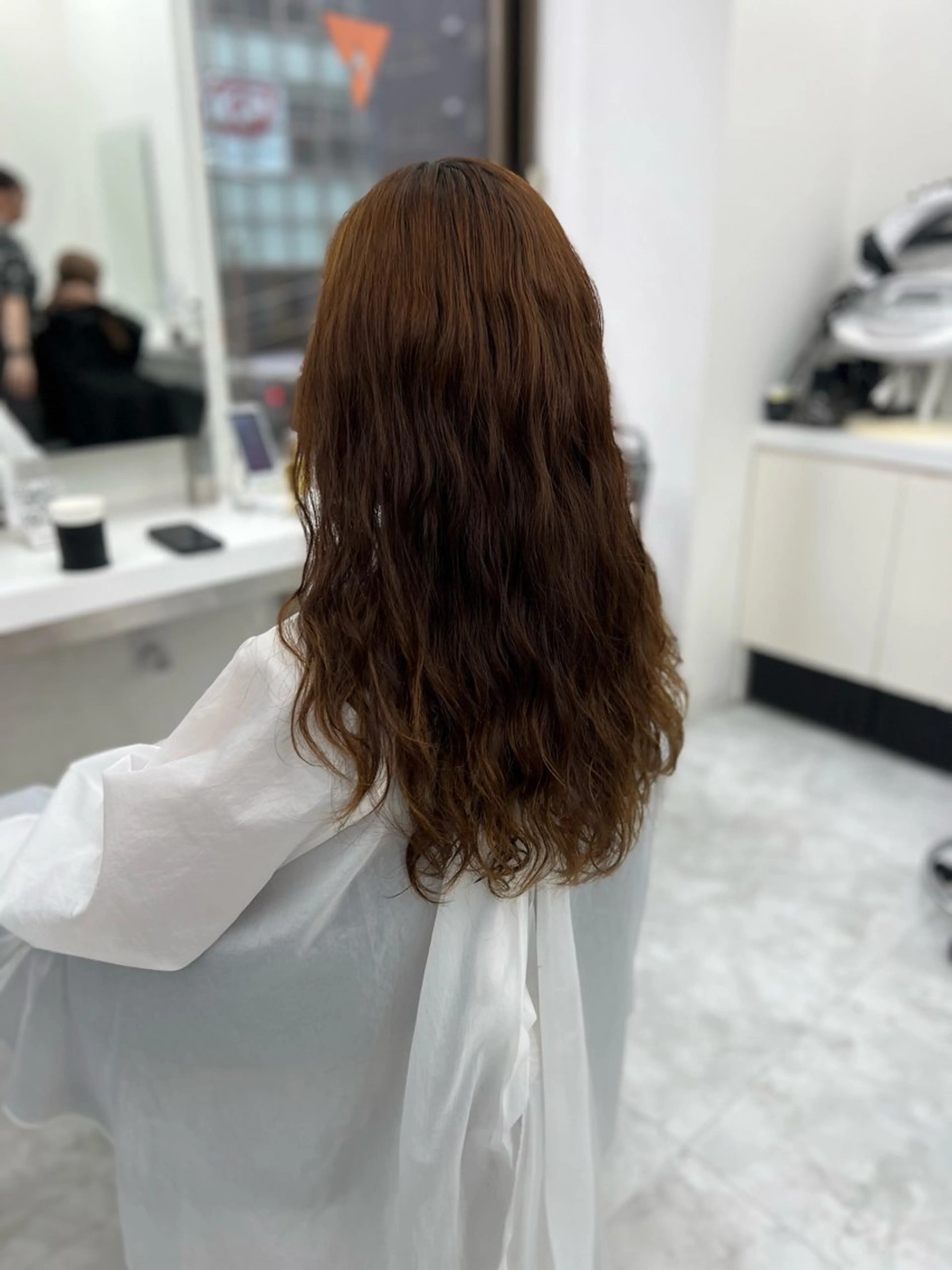 ロング カラー カット パーマ トリートメント 💖上品なトレンド 韓国ヘア💖りくのヘアスタイル