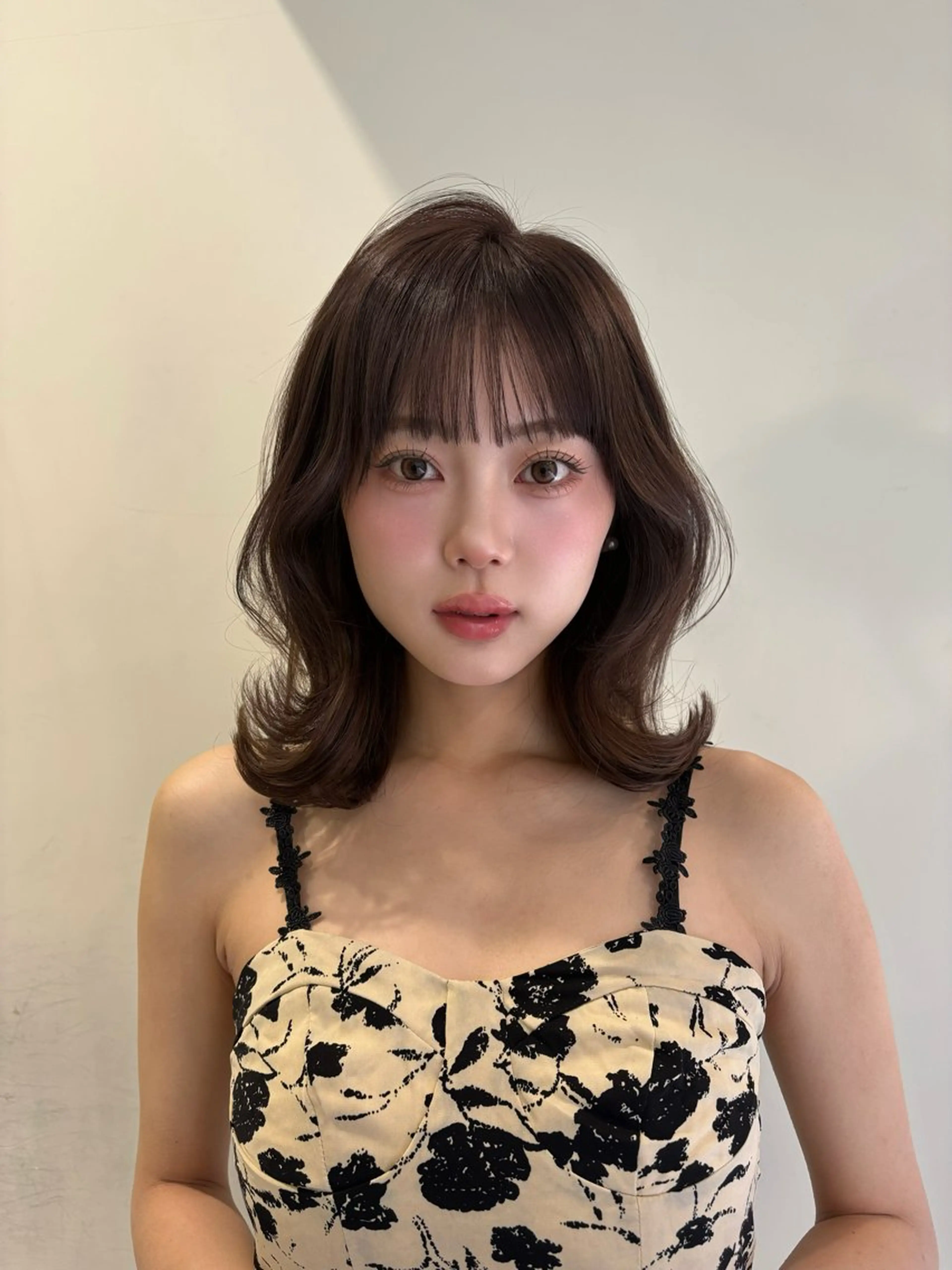 ミディアム カラー ヘアカラー 透明感カラー Jilblanアオイのヘアスタイル