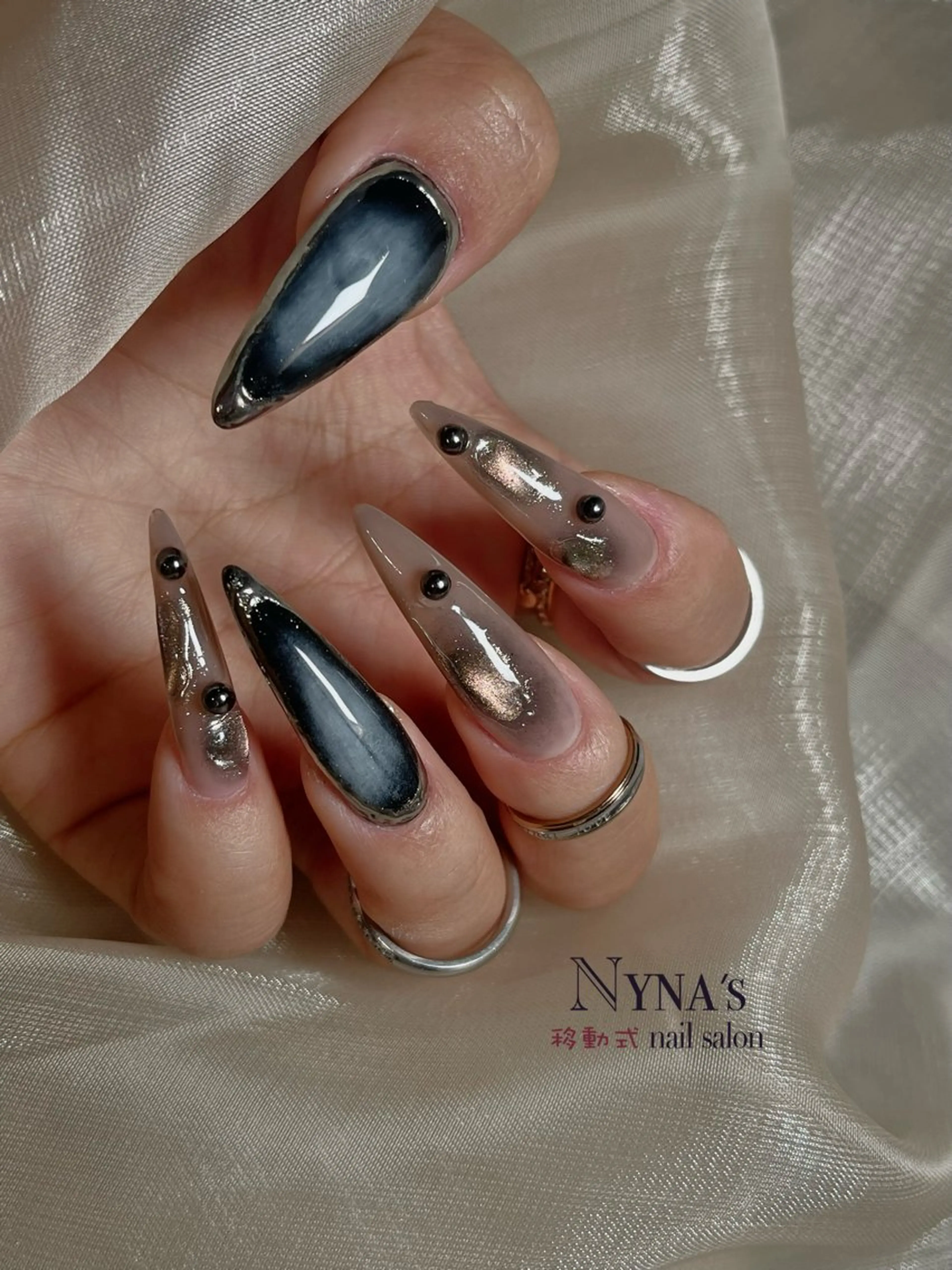 ネイル ハンドネイル 長さ出し専門 nynaのネイルデザイン